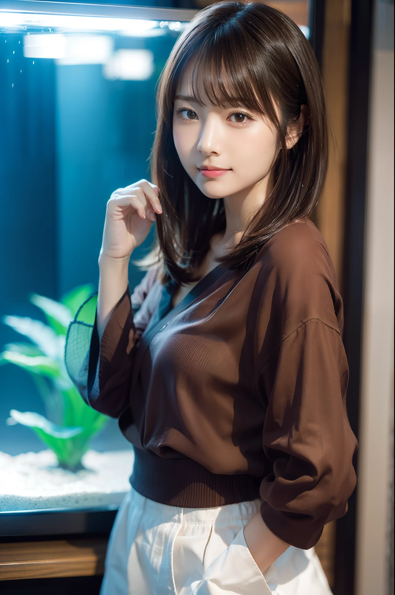 Smile、natta、Bedrooms、Raw photography、(((Ultimate Beauty Portrait)))、((glistning skin))、女の子1人、16 year old beautiful girl in Prague、bright expression、((brown haired))、(cleavage of the breast)、(Random Color Summer Dresses:1.5)、((Big eyes that shine like jewels))、open cardigan、Open your clothes、Lace panties、panthyhose、Glossy glossy skin、(Medium Hair)、(Silky Ponytail Hair)、(is standing)、((Show me all my panties))、((Lifted skirt))、panties focus、Detailed lace panty pattern、((Lift your skirt to show your panties to the camera))、((Lift the skirt bigger and bigger,、Show your panties to the camera))、eye liner、Beautiful bangs、Hair between the eyes、((masterpiece、top-quality、ultra-detailliert、Film Light、intricate-detail、hight resolution、ighly detailed))、细致背景、8KUHD、Digital SLR、Soft light、hightquality、Film grain、FujifilmXT3 、Shallow depth of field、natural soft light、Kamimei、Lush bust