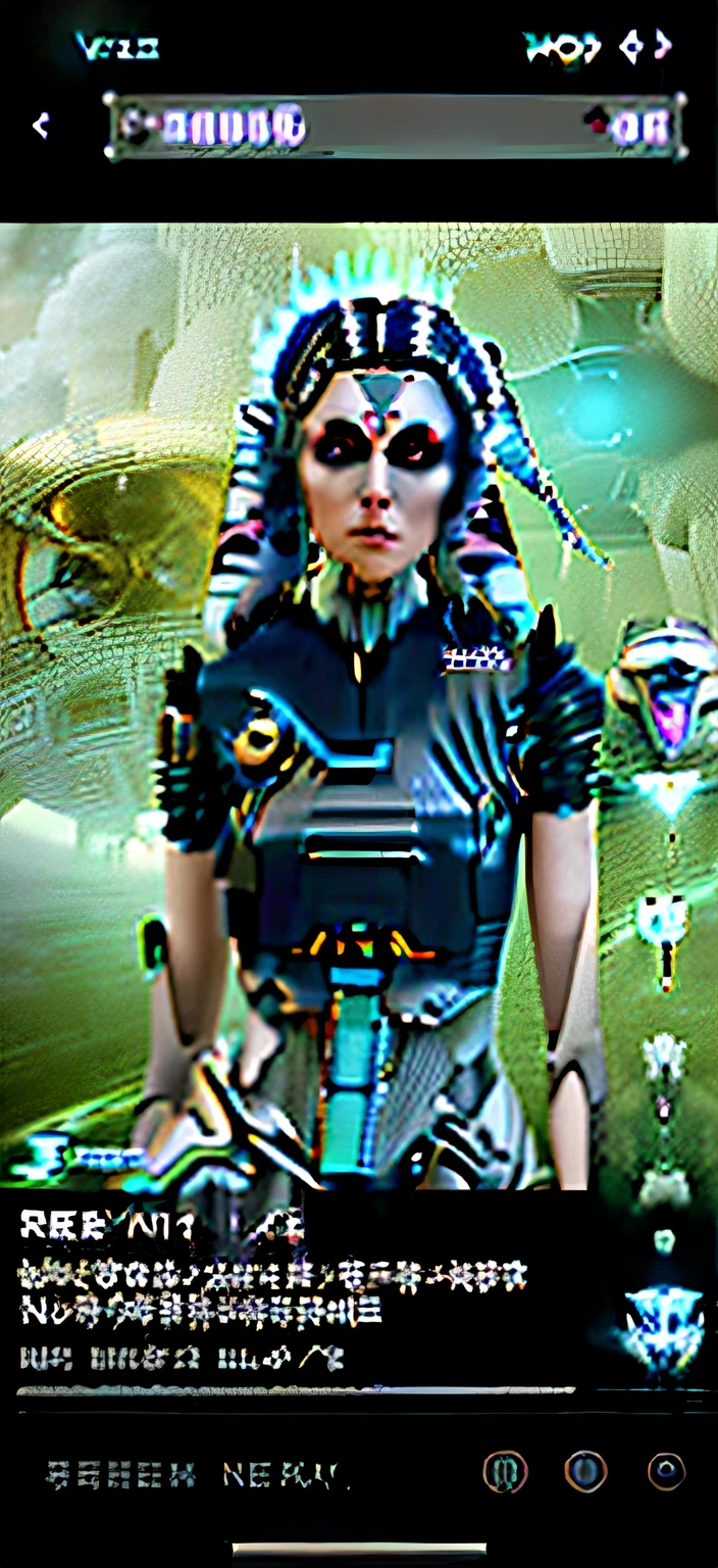 There was a woman wearing a headdress, highly detailed vfx portrait of, symetry! futuristic robotic, Necro, nilian animation studio, vadim voitekhovitch, extremely detailed goddess shot, Cinematography, 2015, belle fille cyborg, Jason Engel, keyframe, Anthropomorphic _ Humanoid, Futuristic Suzuki - AR 16:9