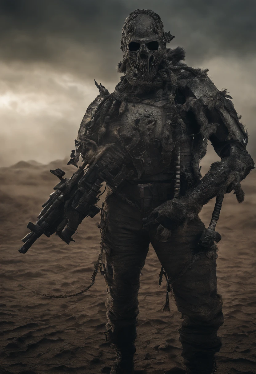 Mad Max style photo of young female, blonde dreadlocks, mech armour, driving dune buggy, desert sands, dust clouds, abstract beauty, near perfection, pure form, intricate detail, Mushroom Cloud, winner of the year's best photo, the world on fire, post-apocalyptic hellscape military photography, photo epic of the year, fire on the horizon, epic cinematic shot, pure form, intricate detail, 8k post-production, High resolution, super Detail, trending on ArtStation, sharp focus, studio photos, intricate detail, Very detailed, By Greg Rutkowski, 8