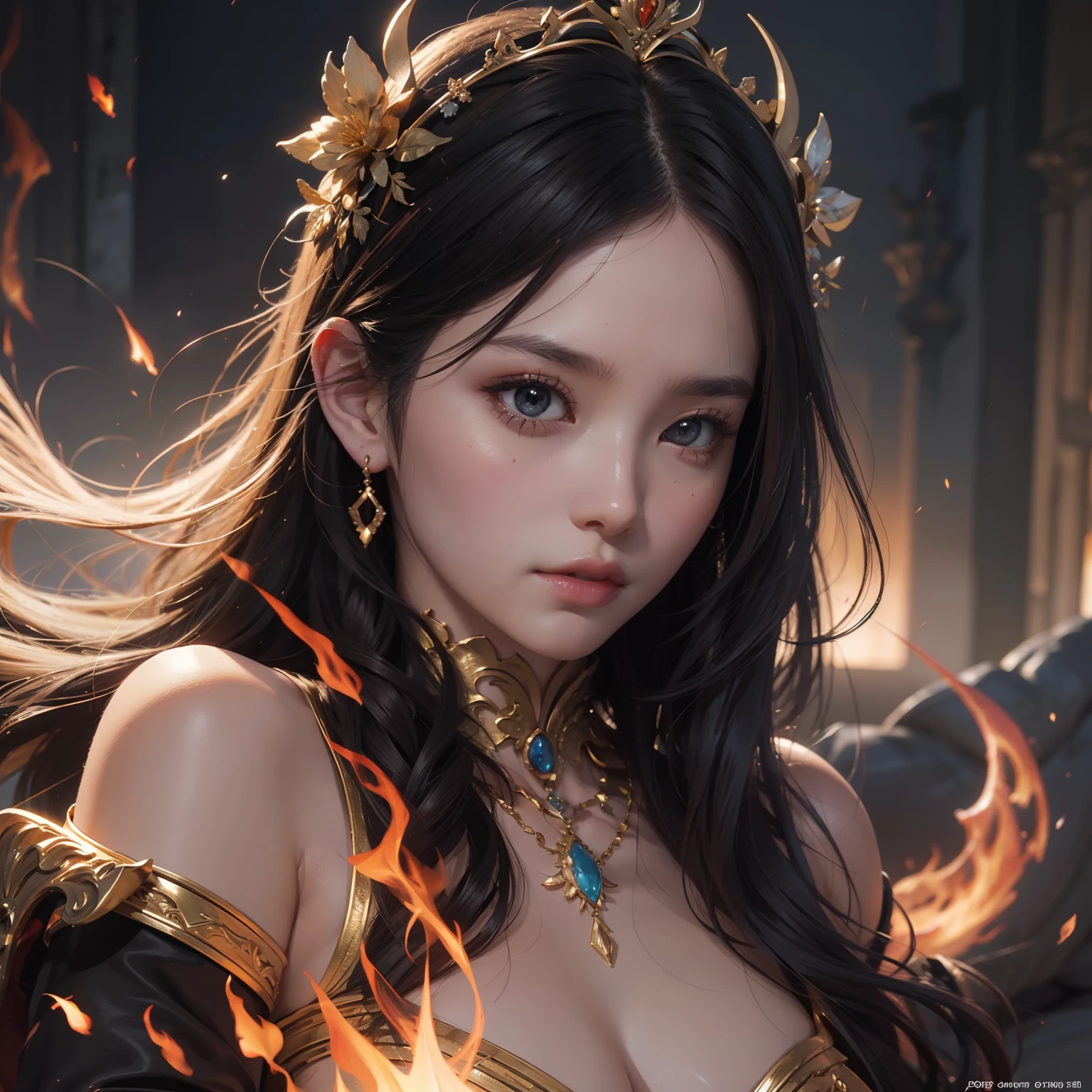 1girl, long black hair, grey eyes, detailed face, wearing red bikini, very big large breast, market, Sharp, 8k, masterpiece, looking viewer, ultra HDR --auto