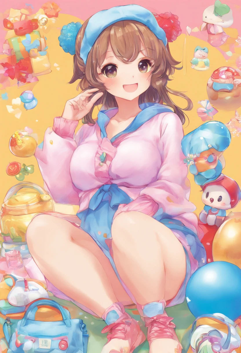 a cute girl wearing a panti,cover her boobs with her hand,with other hand touched her panties