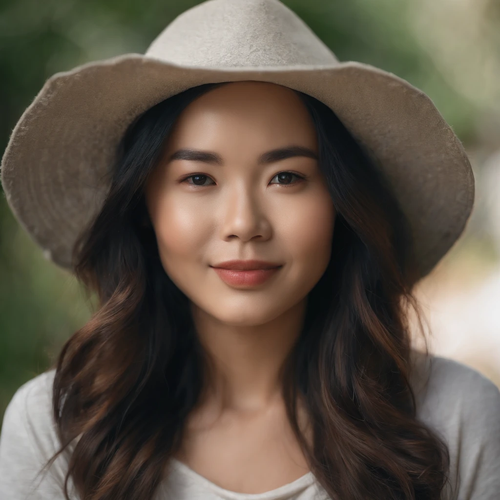 (Photo: 1.3) af (realistic: 1.3), East Asian woman, soft light, clear face, (front), ((white T-shirt)), cheerful, warm light, ((gray-white gradient background)), (background)) ,avatar,(short hair),beautiful,young,,short hair,((avatar))