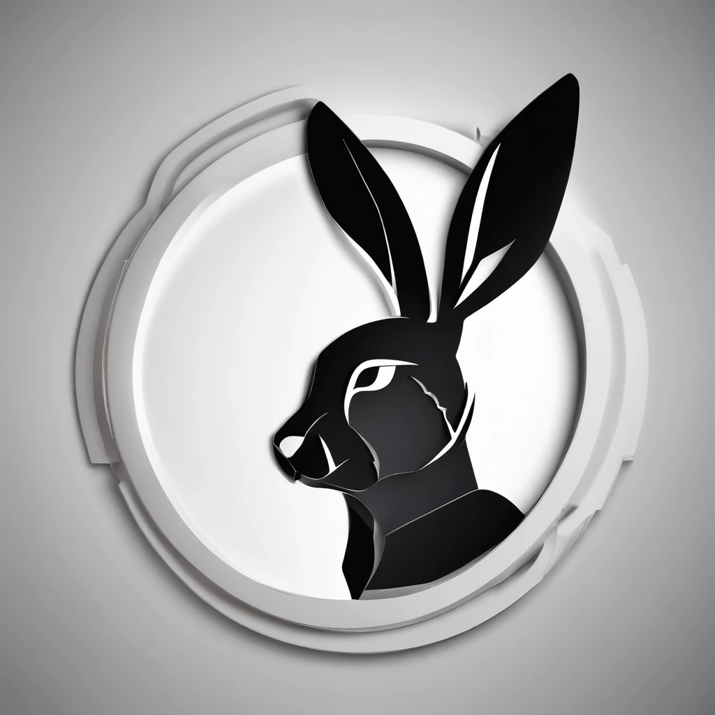 vector style, Logotia, Flat Paper Cutting Style,((playboy )),portraite of a,black & Blue,paper,Color Blocking,((Round shape)), Perfectly proportioned, Professional Designer,