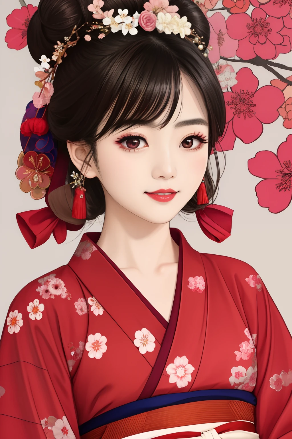 Each has a different expression2People and sisters、(2 girls)、⦅Dancing traditional arts with grace)、((Big Breasts、Small Face、Not exposed))、highest quality、masterpiece、(Black Hair、Bun Hair)、Brown Eyes、⦅Wide angle、Angle from above the waist、Pause on the magazine cover、Each person has a different perspective when looking into the distance⦆、(8K high quality、masterpiece、High resolution、Realistic and beautiful light and shadow、(highest quality)、(High Resolution)、(Very delicate and beautiful)、(Beautiful 8k face)、(Smiling and closing your eyes、Beautiful eyes)、(Clear skin)、(Soft hair)、(8Head to Body)、(A Japanese style yukata kimono with red, pink and orange floral patterns on a white background, interspersed with gold powder、Five beautiful Japanese girls wearing yukata)、((Tanabata decoration background))、((Small Face))、(arms up)、Thin and small nose、(Red lipstick)、(Make your cheeks red)、(Glossy skin)、((Ink painting style))、Very thin eyebrows、Overall ultra-high image quality、(She is wearing maiko-style makeup.)、Whitening、Long and beautiful eyelashes、Glowing Skin、(Red cheeks),Straight nose、masterpiece、highest quality、whole body、 Eyebrows visible through hair、Bun Hair、Grin、Gal、Gal、Viewer's Eyes、Plaid、Stylish、woman、fine、Pause、
Waiting to start