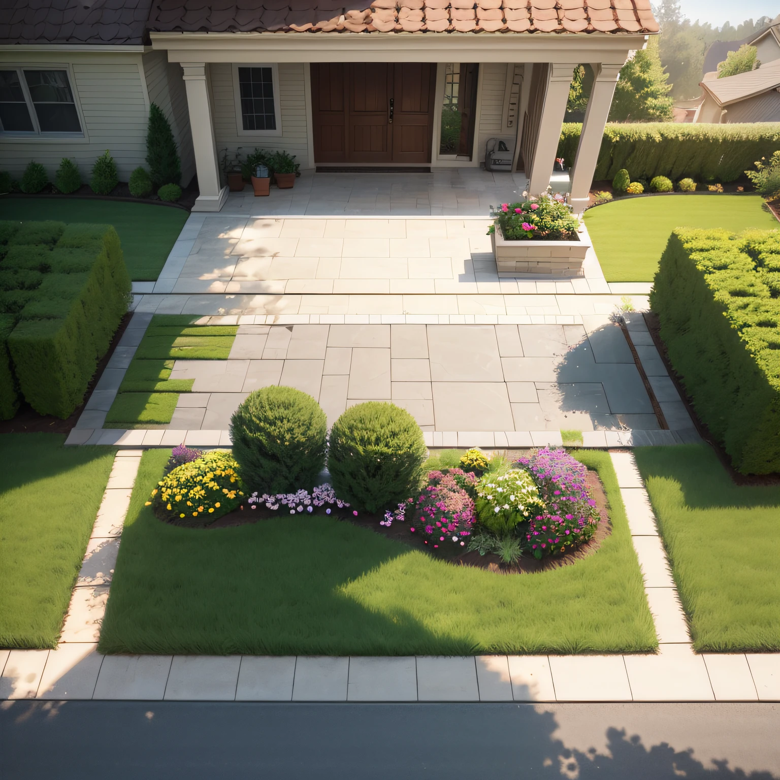maintenance no grass front yard with Planning and Layout