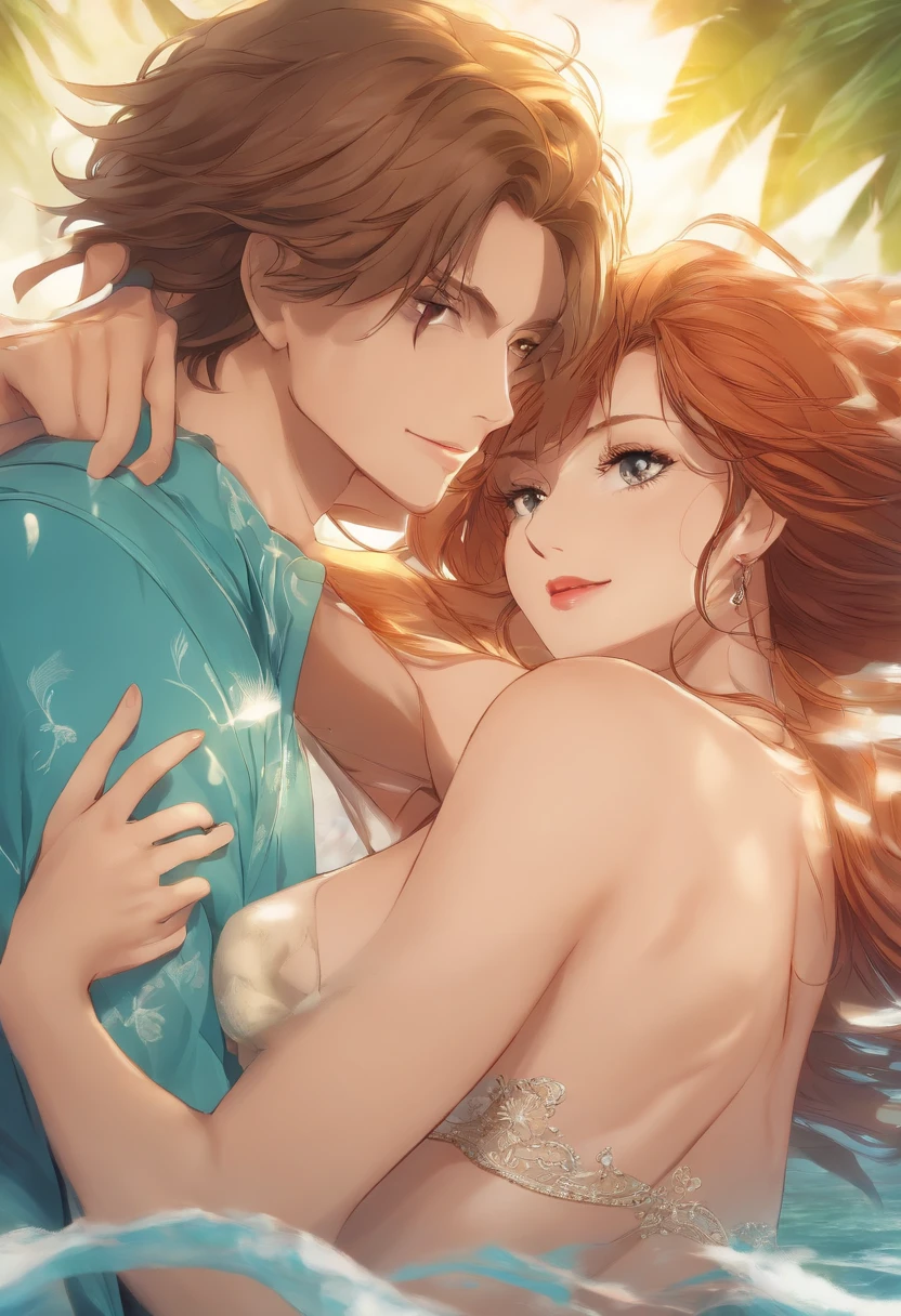 nami and robing having explicit time on beach