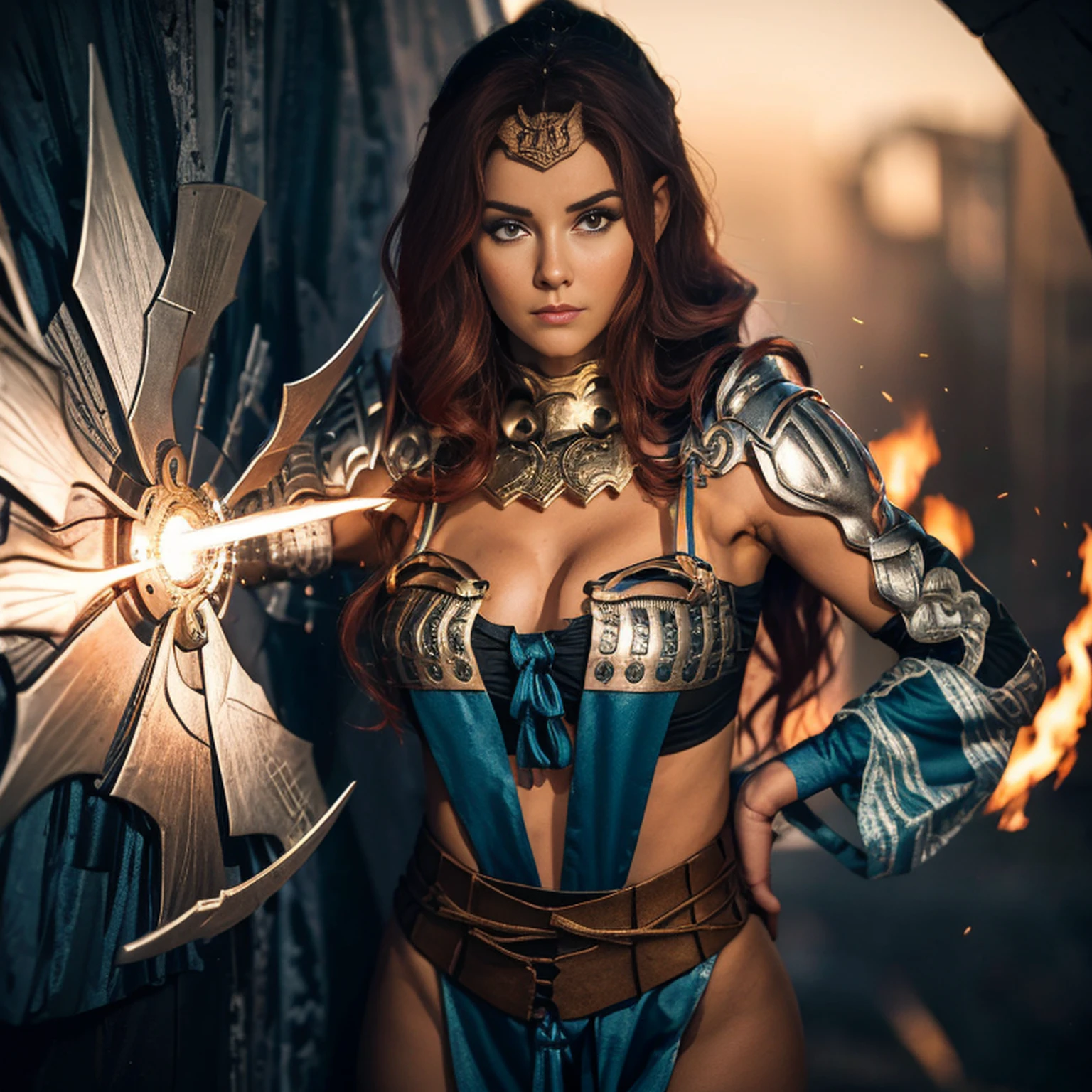 8k, ultra detalhado, master part, melhor qualidade, (extremamente detalhado), Arafed, arte dnd, scenic view, corpo inteiro, Aasimar sorceress casting a flaming spell, Aasimar, female, (Obra-prima 1.3, Detalhes intensos), female, feiticeira, Casting Flaming Spell (Obra-prima 1.3, Detalhes intensos) grandes asas angelicais, Open Blue Angelic Wings (Obra-prima 1.3, Detalhes intensos), magical fantasy background (Obra-prima 1.5, Detalhes intensos), lua, Estrelas, nuvem, vestindo manto branco, Capa roxa, flowing robe (Obra-prima 1.3, Detalhes intensos), Botas de salto alto (Obra-prima 1.3, Detalhes intensos), armado com pessoal, red hair, olhos verdes, olhos intensos, Feminino, Face Ultra Detalhada, (Obra-prima 1.5, melhor qualidade), anatomicamente correto (Obra-prima 1.3, Detalhes intensos), face determinada, Luz Divina, Cinematic lighting, luz suave, silhueta, fotorrealismo, scenic view (Obra-prima 1.3, Detalhes intensos) , Wide-Angle, Ultra-Grande Angular, 8k, Altas, melhor qualidade, Detalhes altos @Vlademir Bernardes