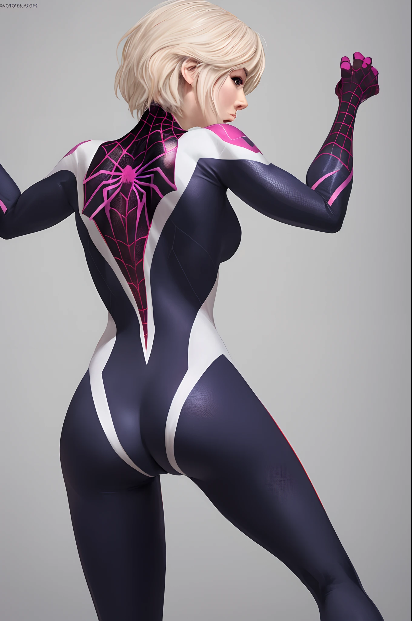 SpiderGwen,Rear view