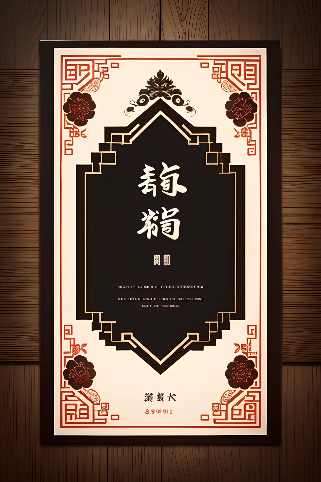Menu cover,Chinese ancient style