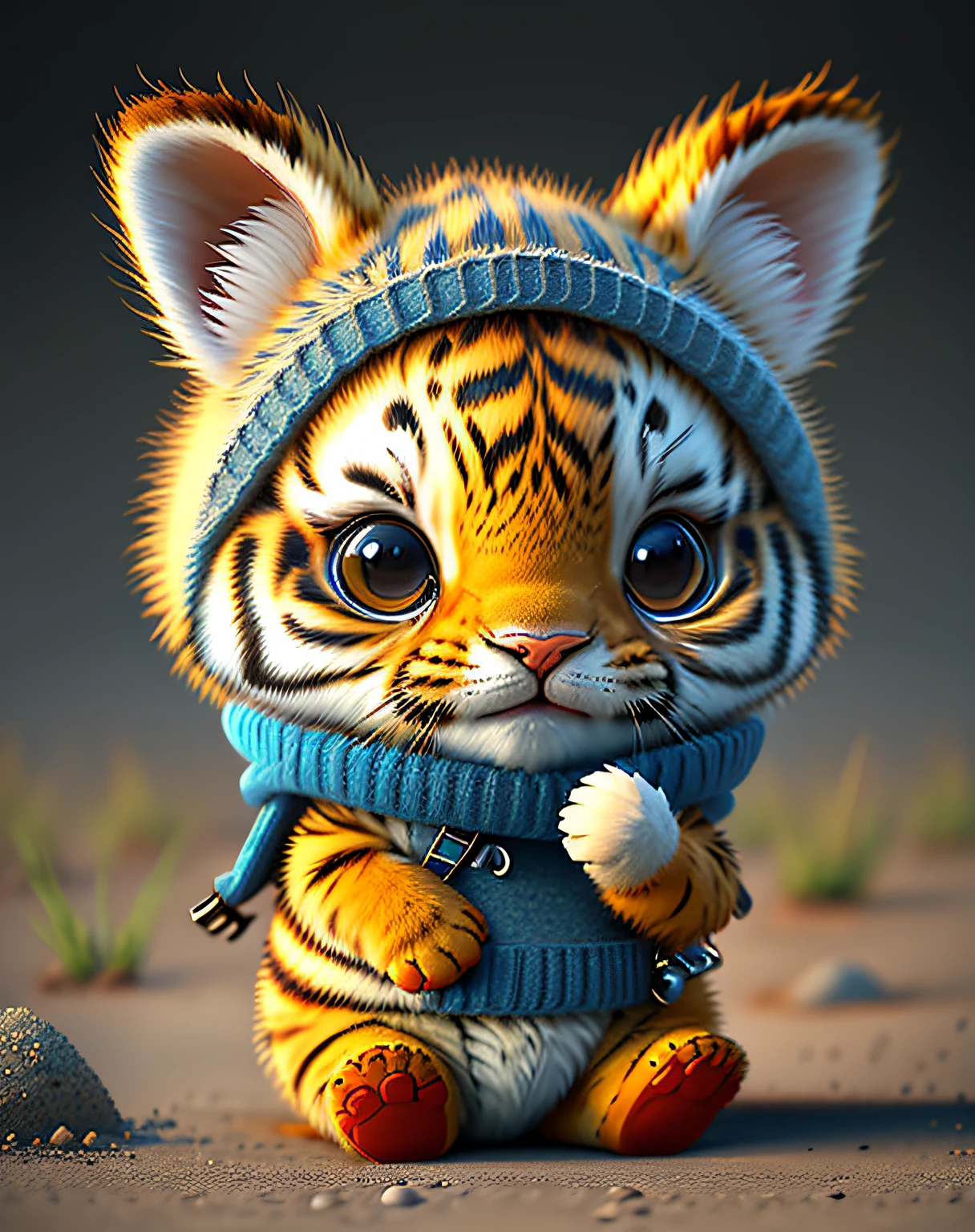 a tiger, Bright blue, look at a camera, facing front,forceful,No_The human, depth of fields, ((Empty background)), ((white backgrounid)) Dark_glam, Dressed in DRK_glam, deepshadow, (murky: 1.4), (8K, Raw photo, top-quality, masterpiece: 1.2), Logo, vector, Line Graphics, Design, inspiration, straight line, symmetry