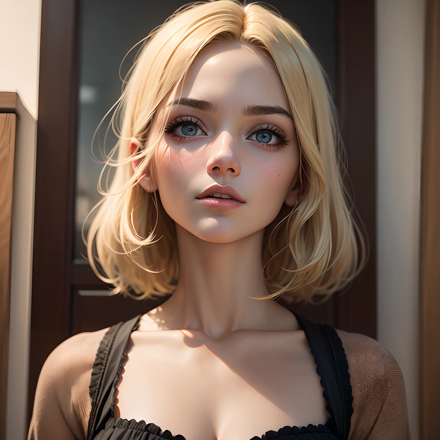 um close up de uma mulher com longos cabelos ruivos e olhos azuis, mulher loira bonita, menina loira bonita, mulher loira, Blonde and attractive features, retrato de beleza detalhado, pintura digital realista, rosto bonito fotorrealista, pintura digital ultra realista, blonde girl, uma menina com cabelo loiro, pintura digital fotorrealista, arte digital realista, uma loira linda, vestida de vermelho