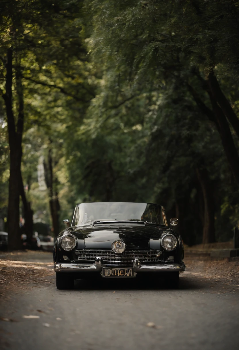 Beautiful sophisticated car,1960s design,Black Color,4-seater,