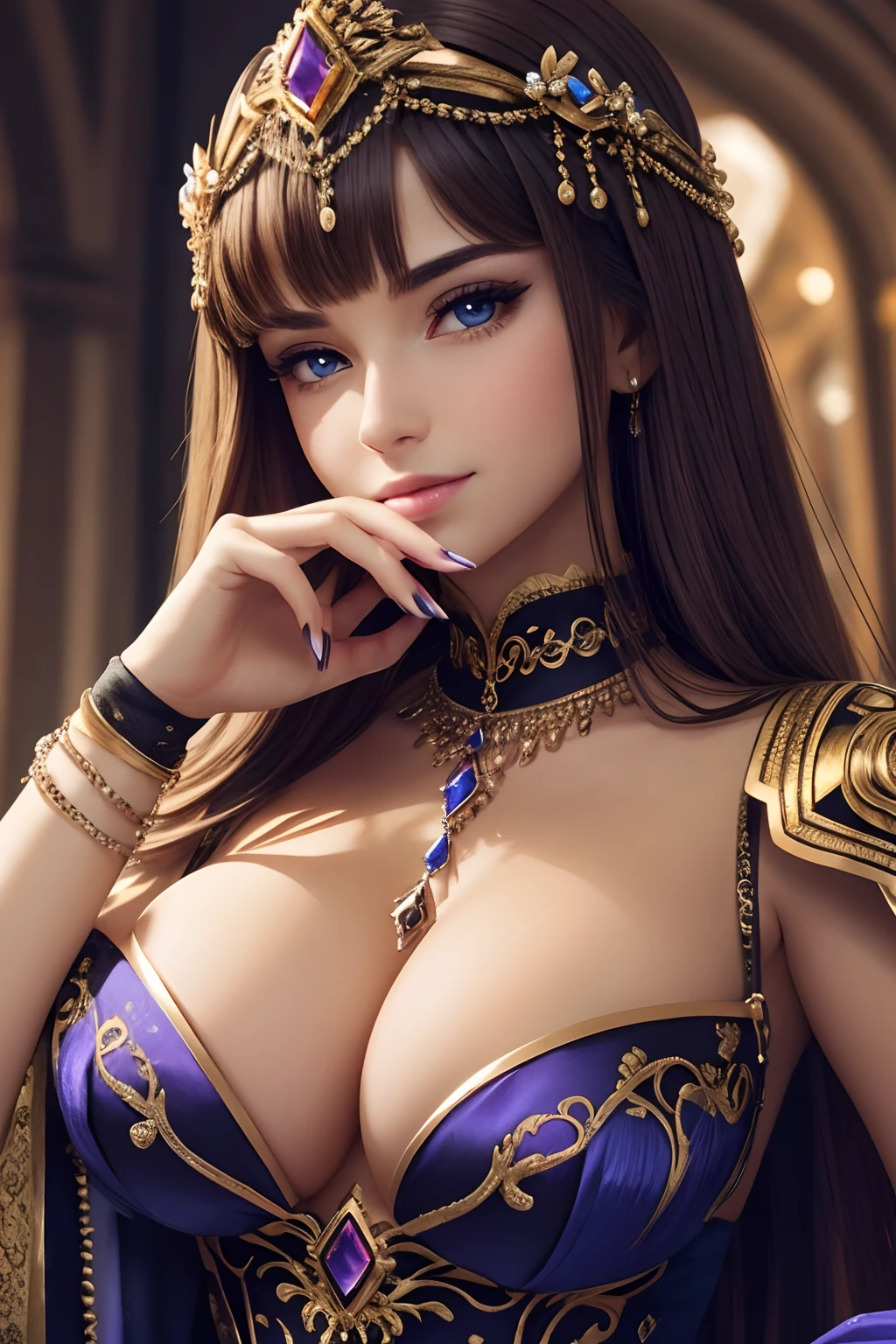 Beautiful female hands with fancy manipulator close-up