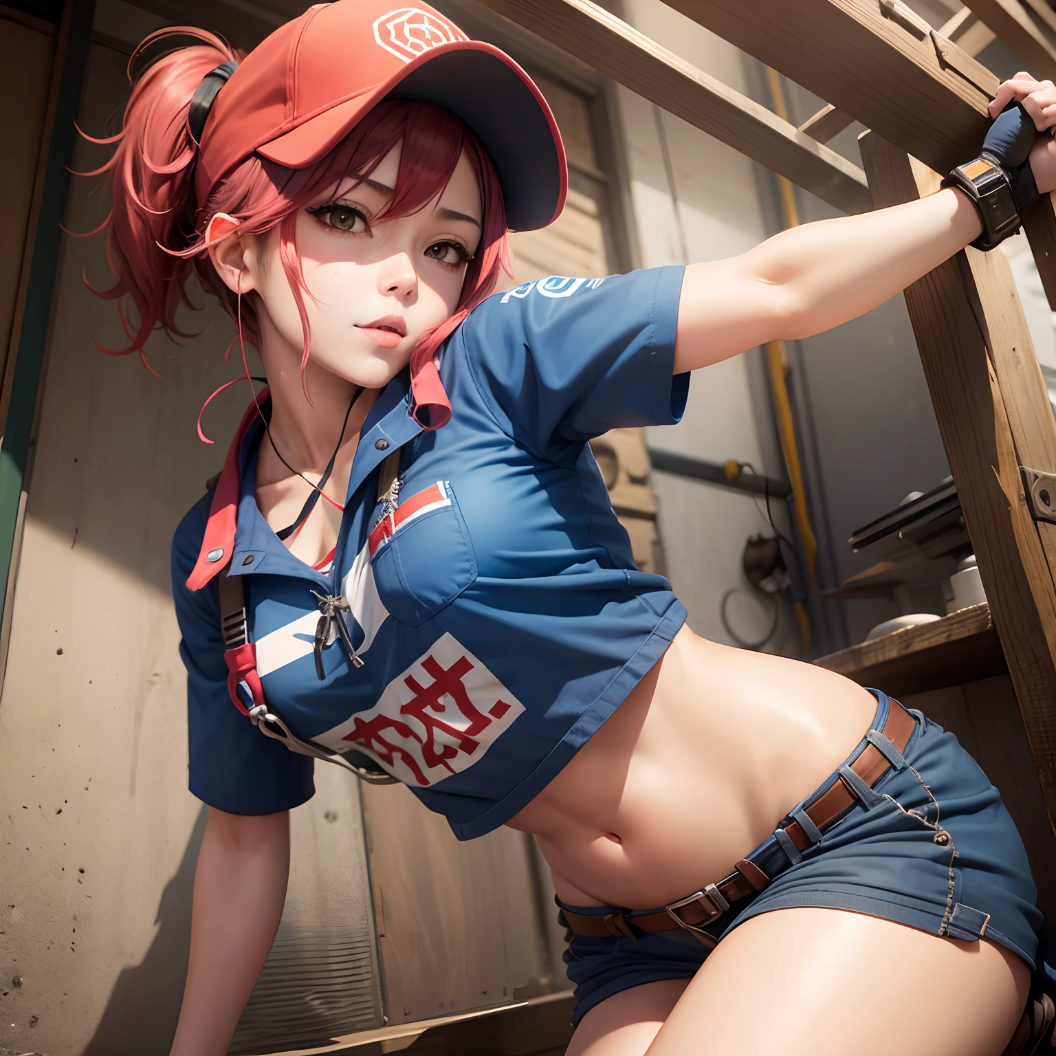 adult woman boyish Mechanic Connect 夏天