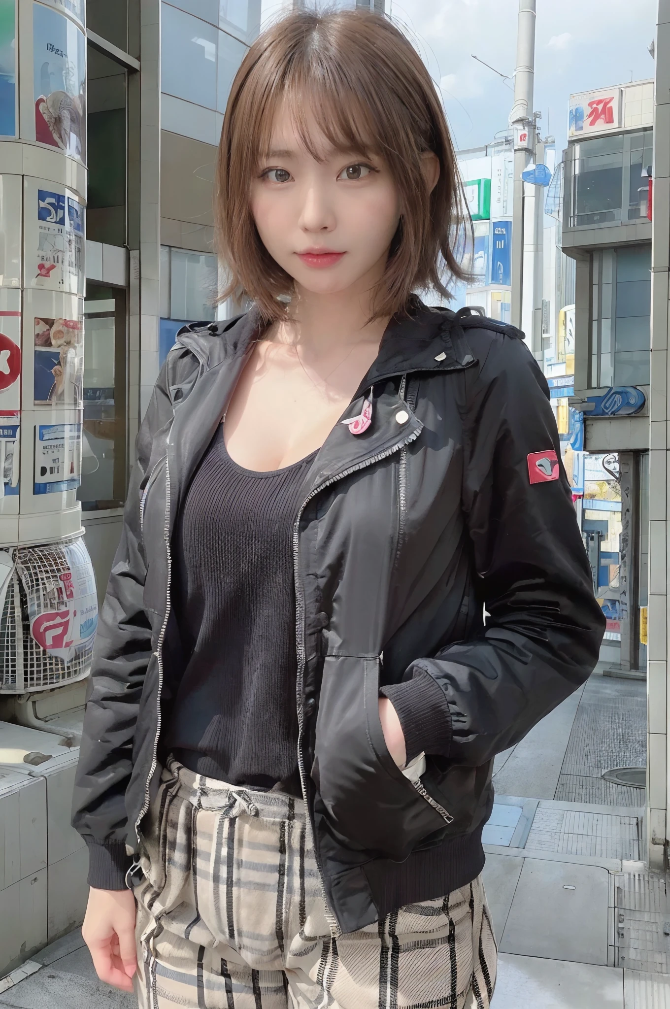 ((of the highest quality, 8K, masutepiece: 1.3, Raw photo)), (Full body: 1.2), (1 girl: 1.1), (Realistic, Photorealistic: 1.37), (Shibuya Style Fashion:1.7), Standing, Looking away, (Japanese Idol:1.2)