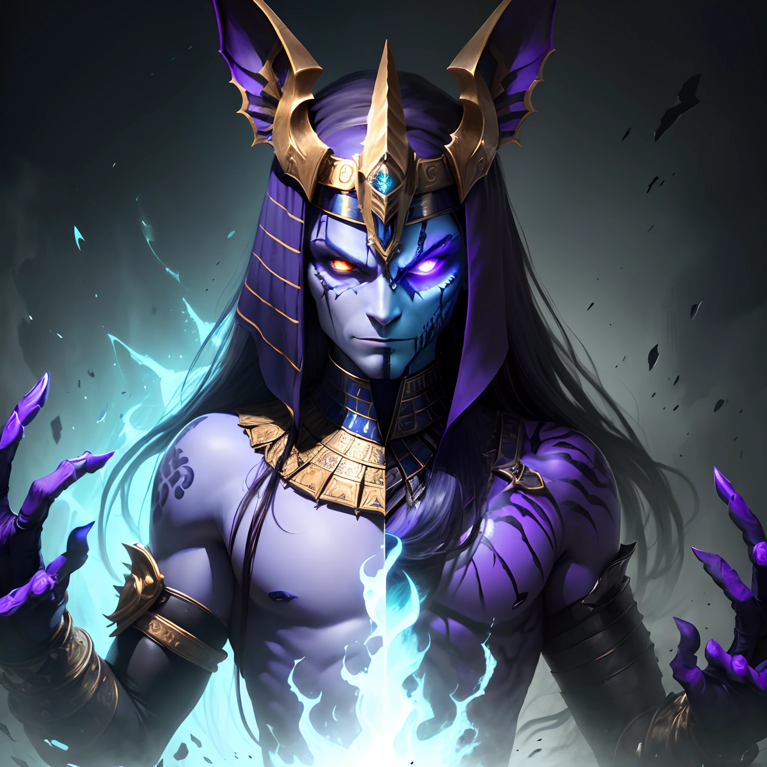 Anubis purple skin, Sinister Monster Gaze,