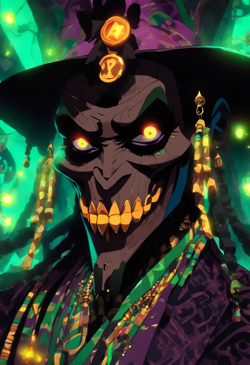 (((PAPA LEGBA))) melhor qualidade, ultra-high resolution, CG detalhado 4K, master part,Papa Legba,Homem velhor,cachimbo,Roupas africana, Mitologia Voodoo, ((Deus Voodoo)), Imagem africana, aesthetic, centrado na tela