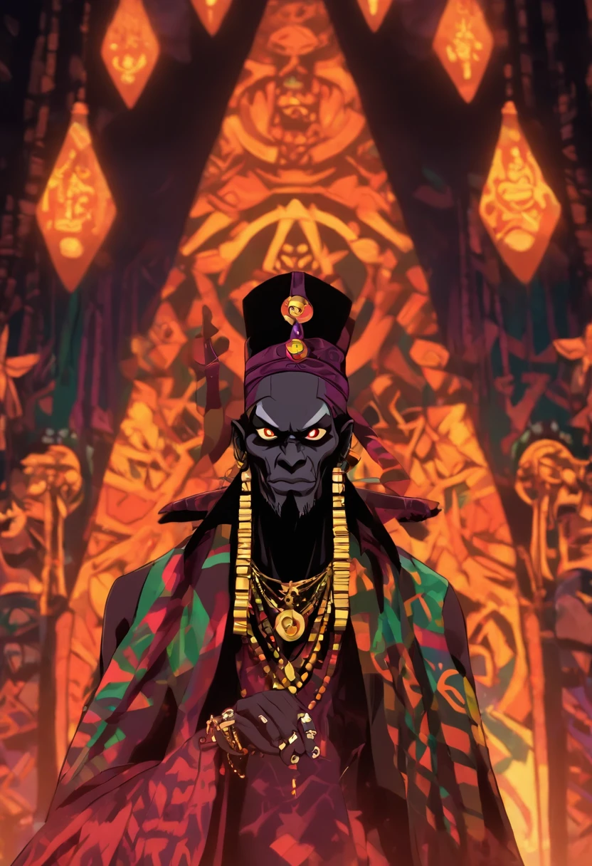 (((PAPA LEGBA))) melhor qualidade, ultra-high resolution, CG detalhado 4K, master part,Papa Legba,Homem velhor,cachimbo,Roupas africana, Mitologia Voodoo, ((Guardian of the Gates)), Imagem africana, aesthetic, centralizado na tela