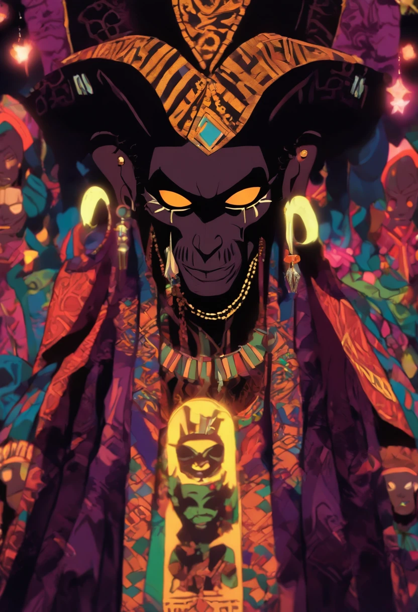 (((PAPA LEGBA))) melhor qualidade, ultra-high resolution, CG detalhado 4K, master part,Papa Legba,Homem velhor,cachimbo,Roupas africana, Mitologia Voodoo, ((Guardian of the Gates)), Imagem africana, aesthetic, centralizado na tela