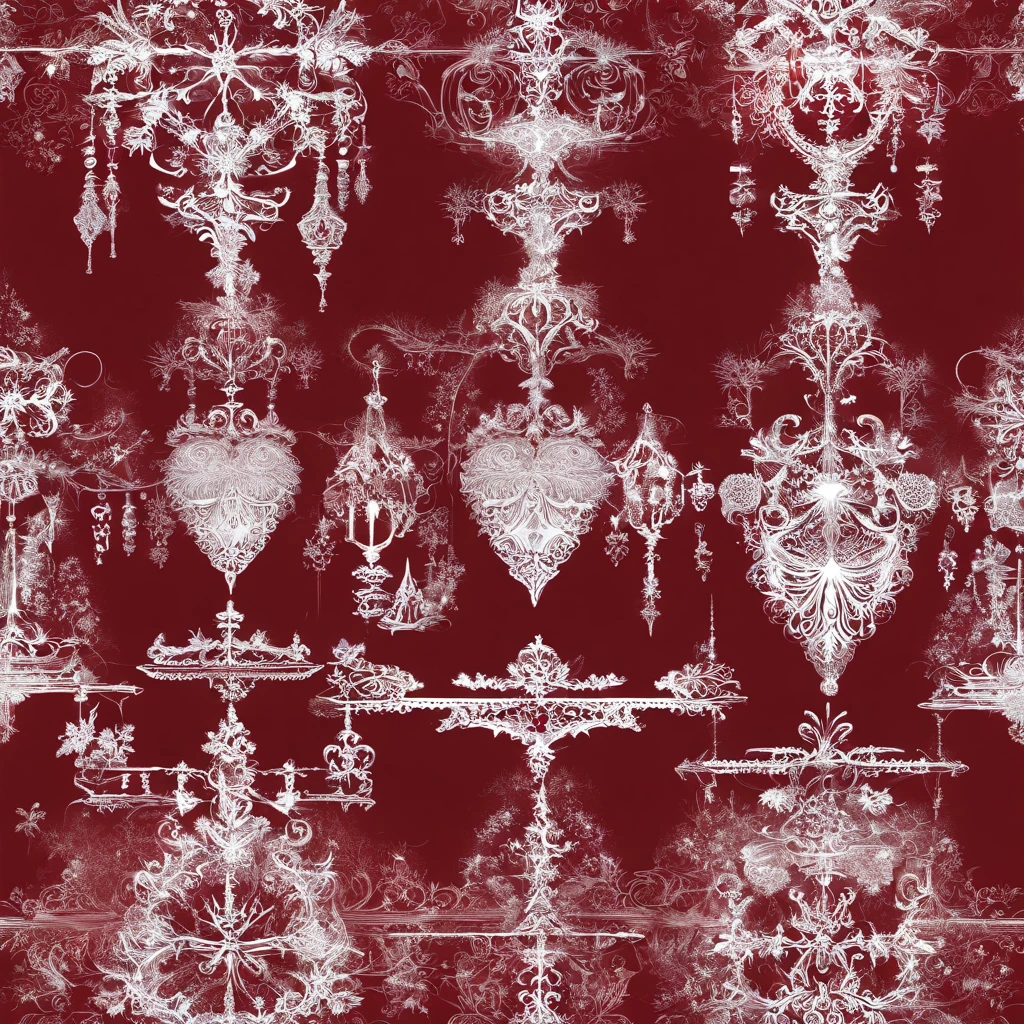 christmas, ornaments, red, white