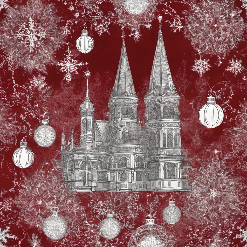 christmas, ornaments, red, white