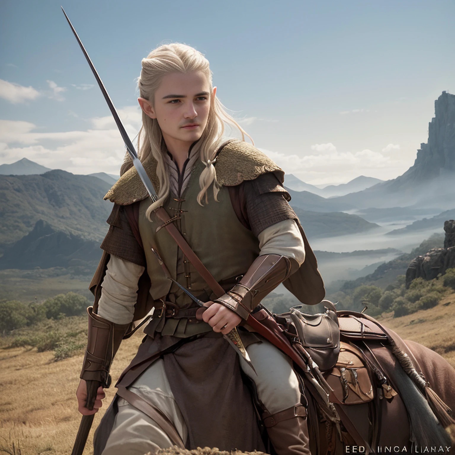 ((Orlando Bloom .... Legolas)), estilo modelshoot, Parece Keira Knightley, (extremamente detalhado CG unidade 8k papel de parede), foto corporal completa da obra de arte mais bonita do mundo, Bruxa medieval inglesa, Vale Verde, pearl skin,coroa de ouro, ouros, Plano de fundo detalhado com arquitetura medieval, professional majestic oil painting by Ed Blinkey, Atey Ghailan, ghibli studio, Directed by: Jeremy Mann, Greg Manxadinho, Antonio Moro, trending on ArtStation, trending in cgsociety, intrincado, High detail, foco nítido, Dramatic, Arte de pintura fotorrealista de Midjourney e Greg Rutkowski