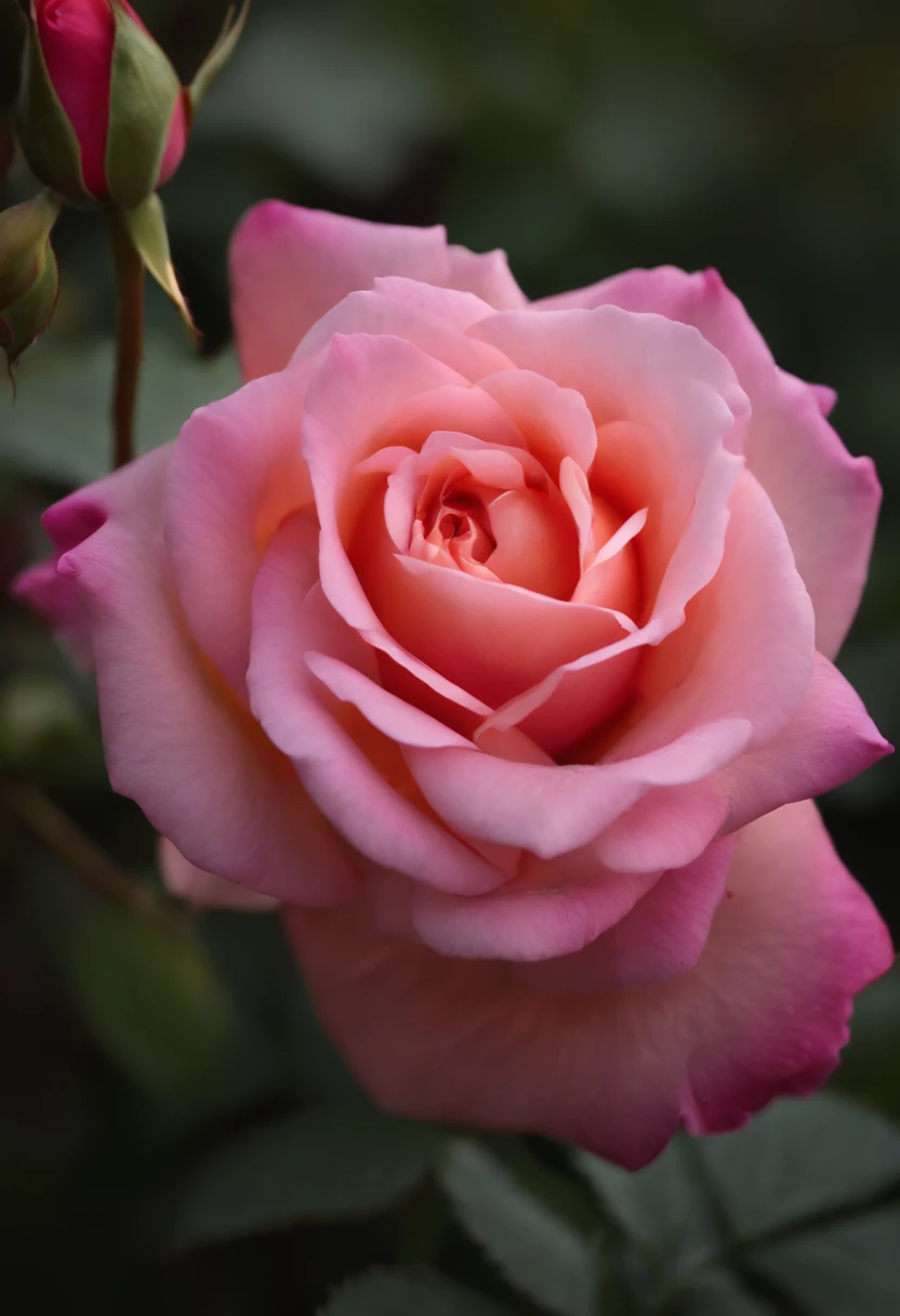 une fleur rose