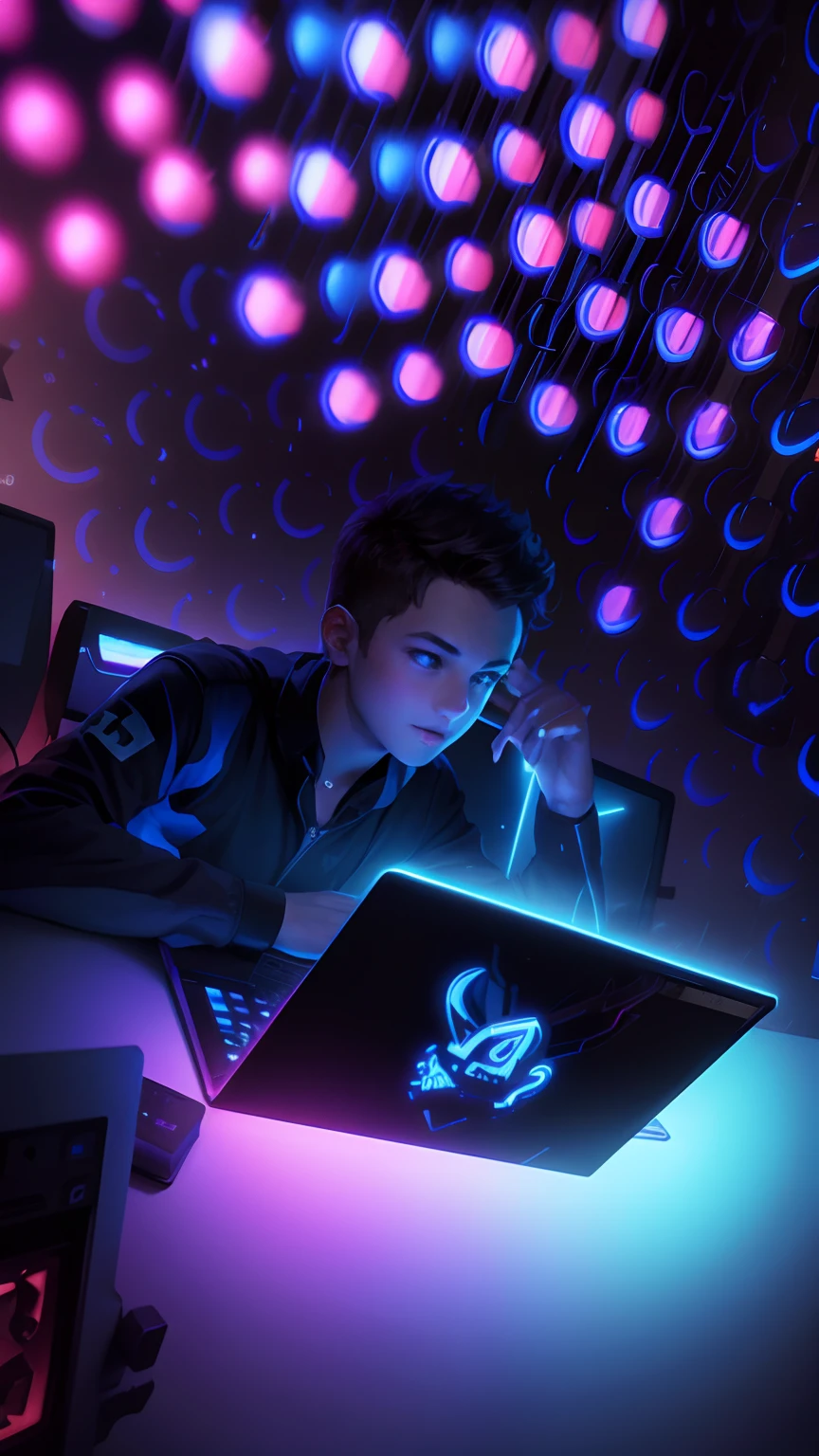 Change the boy background to a rgb gaming room