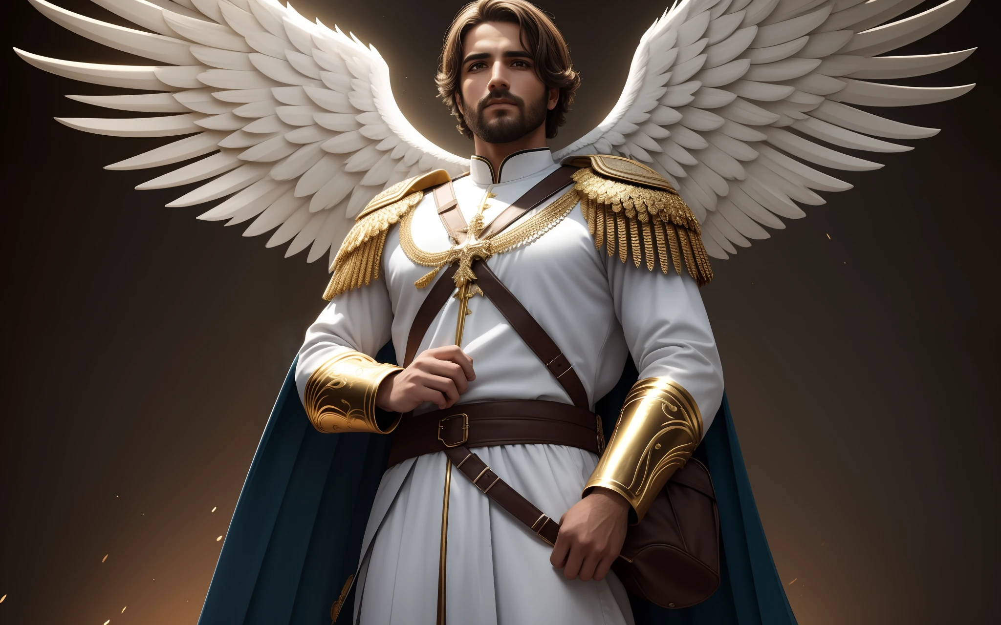 anjo masculino de deus, anjo masculino, The angel of God's army, Golden Army, Rosto detalhado, army, face sem defeito, Normal face, barba grande, barba judeu, tempestade, Towards the Heavens, celestial, divino, fotorrealista, renderizado, 4k, 8k, texturas detalhadas, sombras detalhadas, decente, cores detalhadas, anjo masculino de deus, Contraste realista, Texturas fotorrealistas, cores detalhadas, cores realistas, sombras detalhadas, olhos naturais, olho detalhado, olho normal, olhos normais, belos olhos,