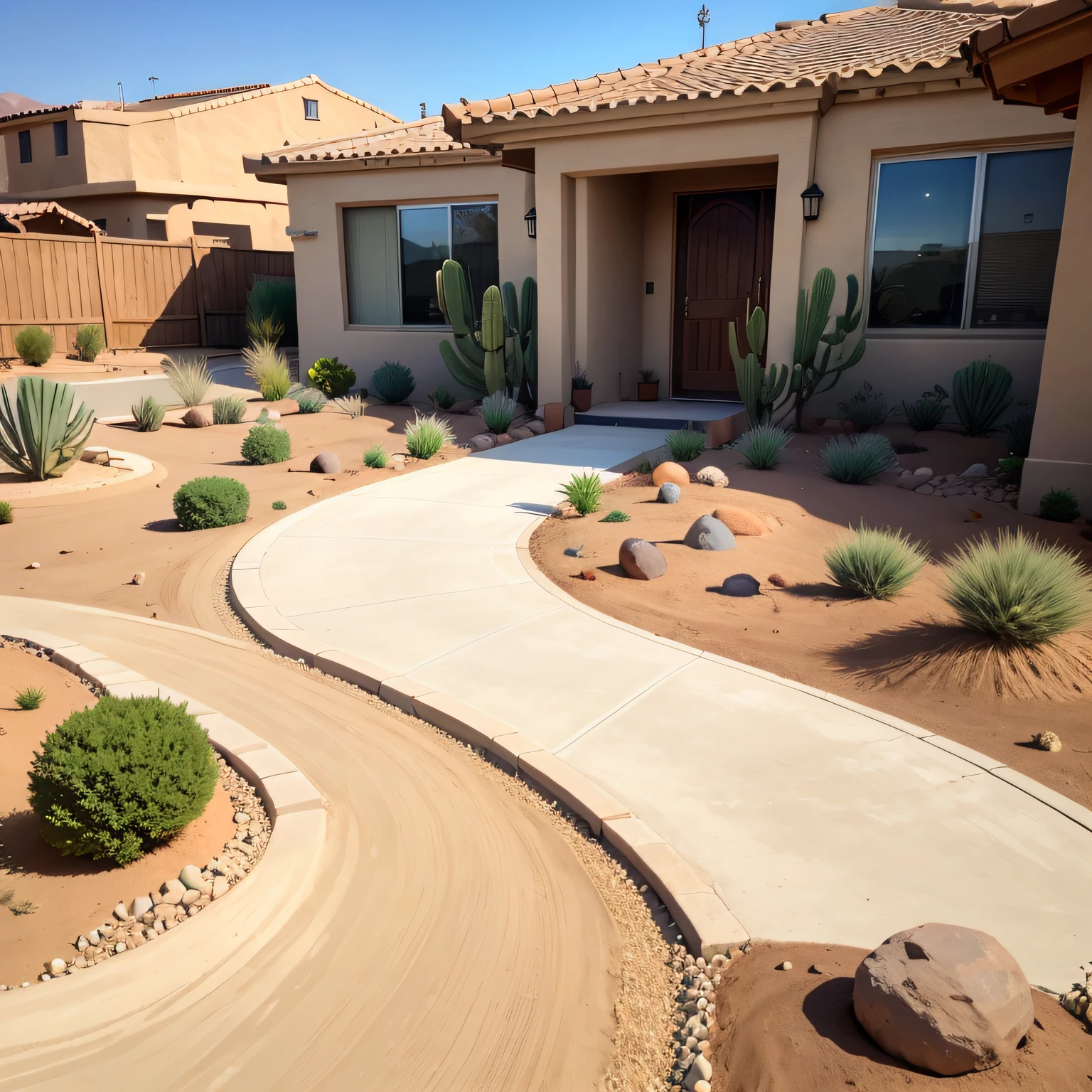 maintenance of desert landscape front yard with Final Touches