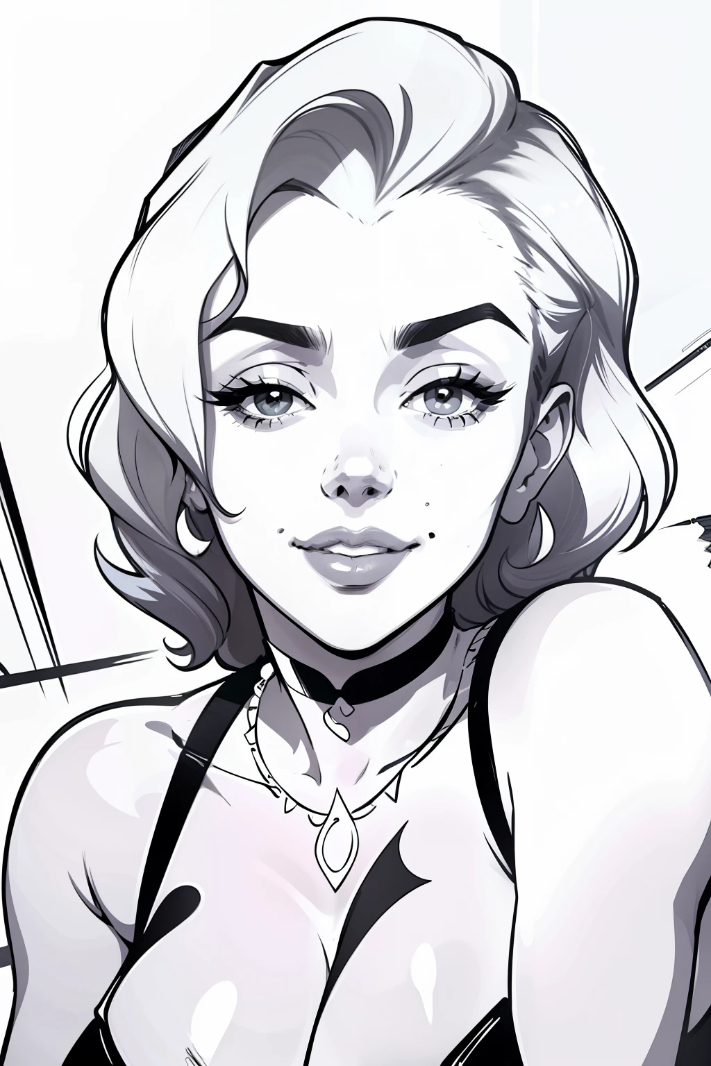 marilyn monroe coloring pages marilyn monroe coloring pages, perfect pen and ink line art, realistic line drawing, black ink line art, line art colouring page, marilyn monroe portrait, extremely fine ink lineart, thick vector line art, face line drawing, clean ink detailed line drawing, art in the style of terry moore, thick line art, black and white vector art