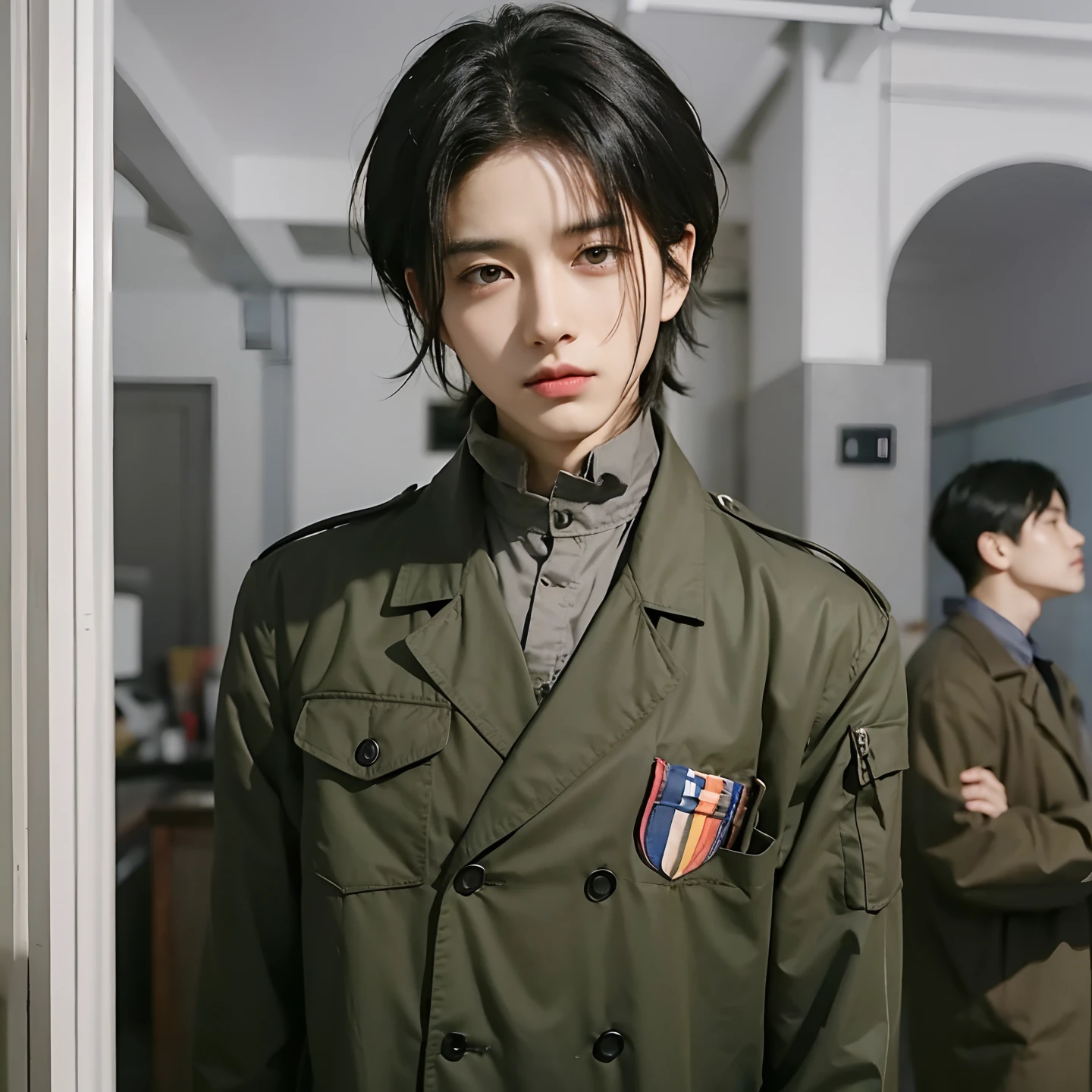 levi ackerman 1 boy black hair korea face good loking