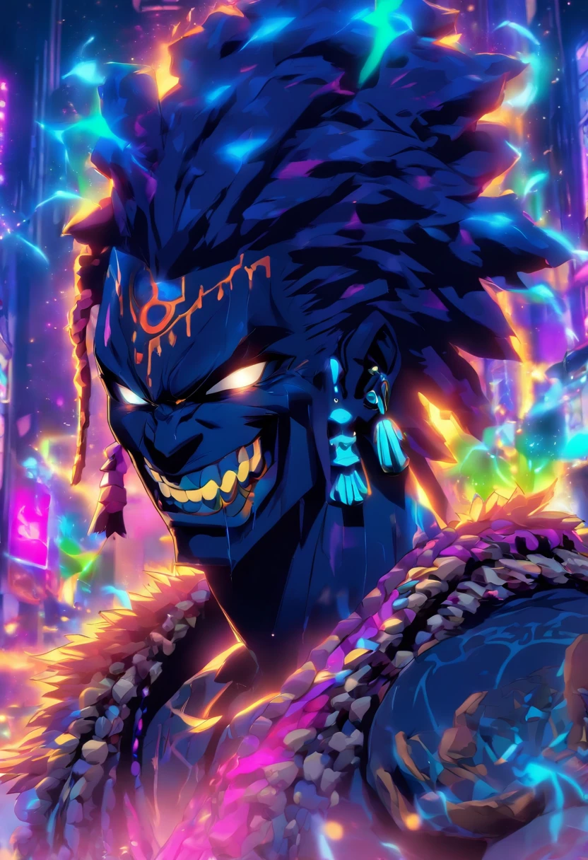 (((GHEDE DARED))) best quality, ultra-high resolution, 4K detailed CG, masterpiece, Ghede Dared, Man, digger, bisexual, African clothing, voodoo mythology, ((Loa Voodoo) ), African image, aesthetic, screen-centric, full body