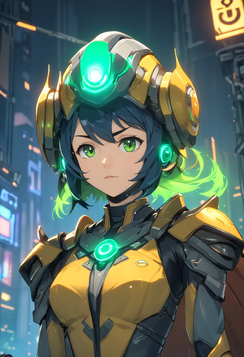 Only one woman, Wear a cybernetic suit+Traje do Homem-Formiga+Black armor with neon green pieces, extremamente apertado no corpo,Apertado, cabelos azuis, cabelos muito curtos, very messy hair, o cabelo,Bangs na frente dos olhos, helmet on the head, olhando para o espectador, (((Pose for interaction and dependence on something))), In the labyrinth of machines, droid, ogro, armadilha, Good luminescence, ((corpo inteiroesbian):1.5). 16k, hiper HD, Best quality at best, ((Melhor detalhe):1), best resolution, Motor Unreal 5, fotografia profissional, ((Sinfonia Noturna de Castlevania))