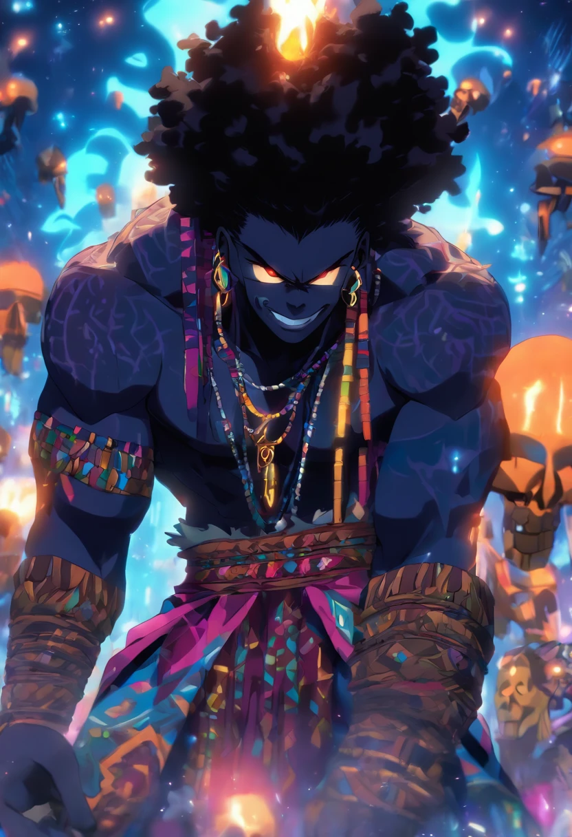 (((GHEDE DARED))) best quality, ultra-high resolution, 4K detailed CG, masterpiece, Ghede Dared, Man, digger, bisexual, African clothing, voodoo mythology, ((Loa Voodoo) ), African image, aesthetic, screen-centric, full body