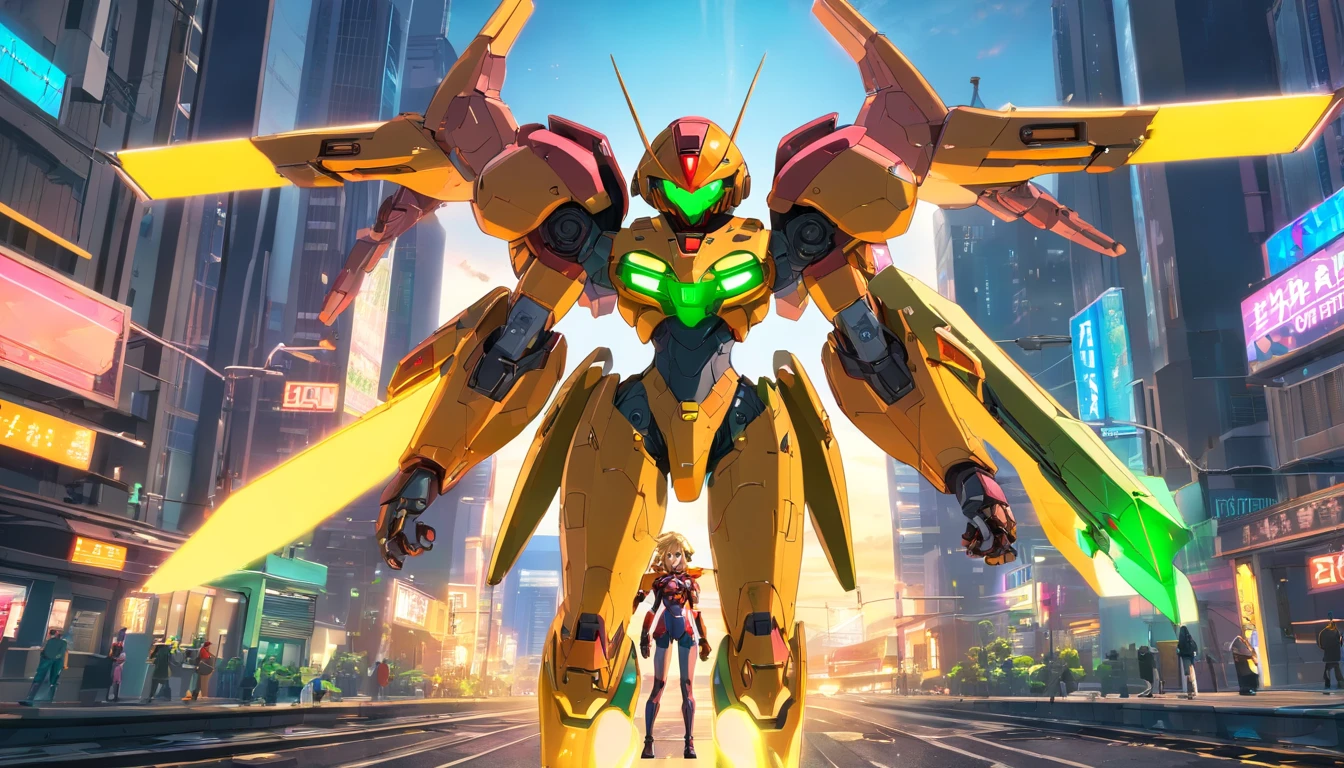 Apenas uma mulher bonita, vestindo mecha+armadura medieval+Samus Aran black costume with neon green metallic parts, cabelos pretos, cabelos extremamente curtos, cabelo com franja na frente dos olhos, helmet on the head, Looking at the Viewer, (((Pose extrovertida interagindo e apoiando-se em algo)))), em uma cidade, Vehicles, machines, Monstros, grandes estruturas, Beautiful landscape background with sunset, ((corpo inteiro):1.5) ,((Super Metroid)), 16k, UHD, best possible quality, ((ultra detalhado):1), best possible resolution, Motor Unreal 5, fotografia profissional, perfeito_Hands, sublime, Clockpunk, Artwork, massive scale, texturizado, Oi-fi, Tapestry, Cores chintzy, Unworldly, Bright radioactive illumination, ultra-realistic, altamente detalhado, Materiais PBR, Mecanismo Unity, Volumetric lighting, 8k
