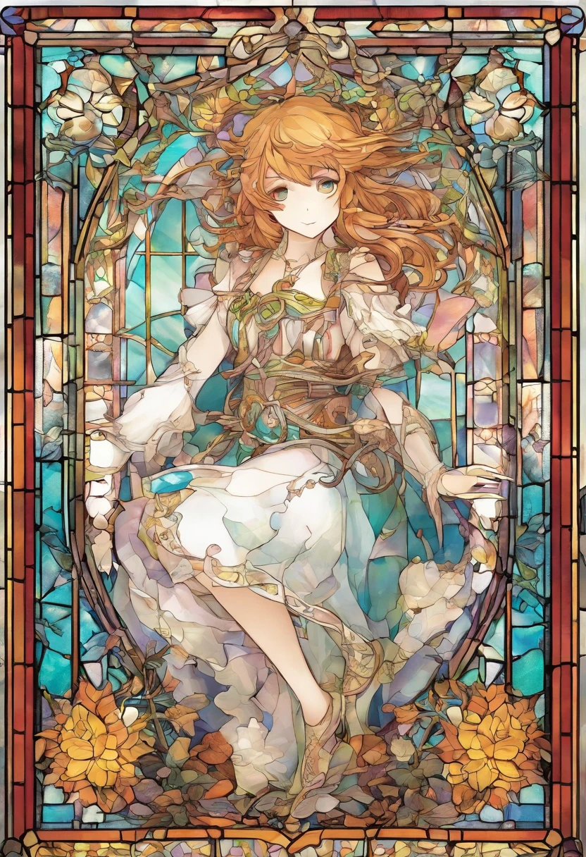 Suncatcher Isometric Anime from Cile Off, sharp/Prickly, On White Background