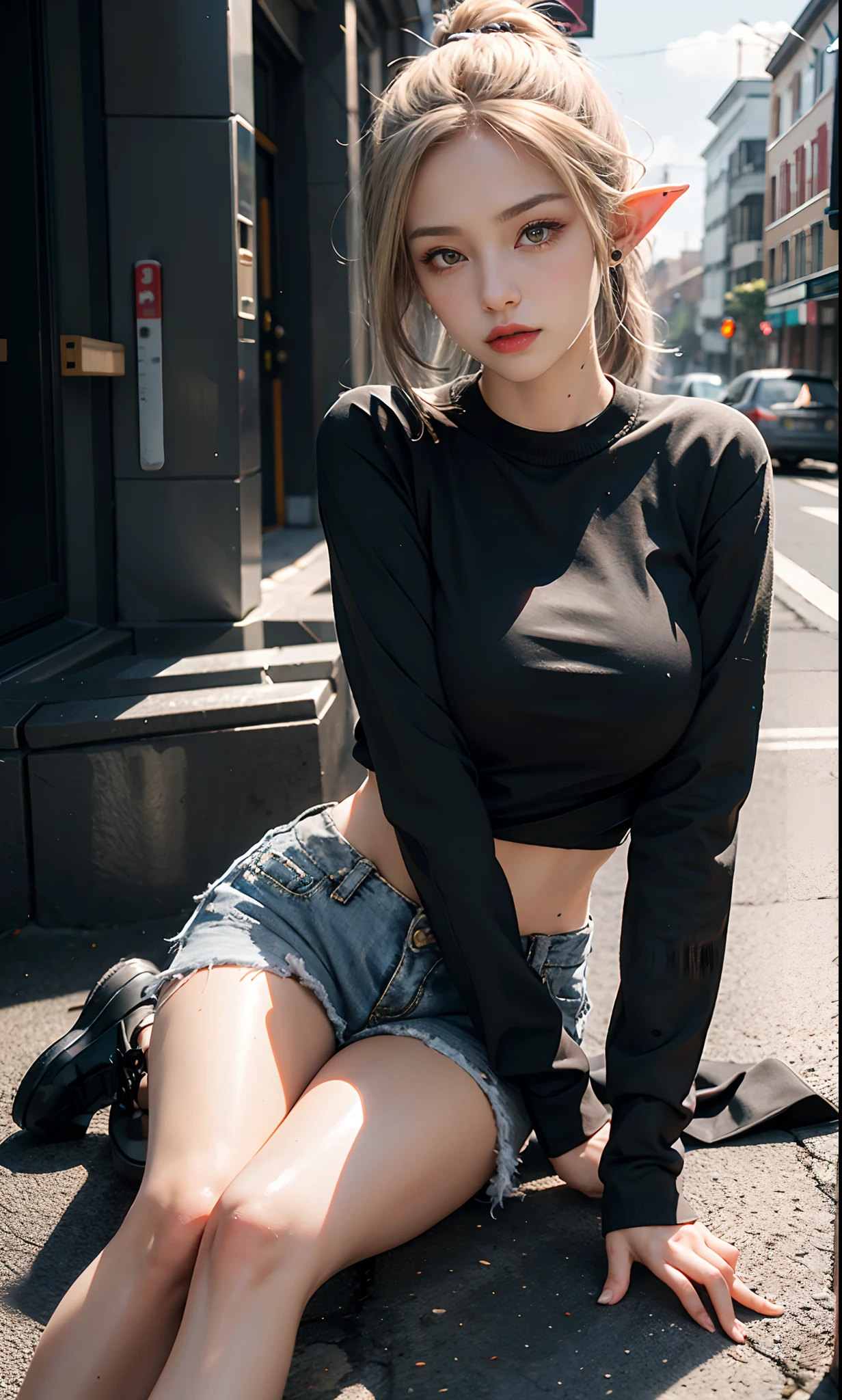 10x pixel,Ultra-fine details:1.1,Advanced technical details:1.1Photographically realistic,Indoor lighting effects:1.5,Natural light:1.5. light effect(Virtual Light Effects:1.8),超A high resolution,Dynamic posing,Arrange pose,pink hair, sittind on knees, Ultra high definition, Ultra realistic, Highly detailed,8K HD CG works,High-quality graphics,High-definition fine CG works,超A high resolution, better face