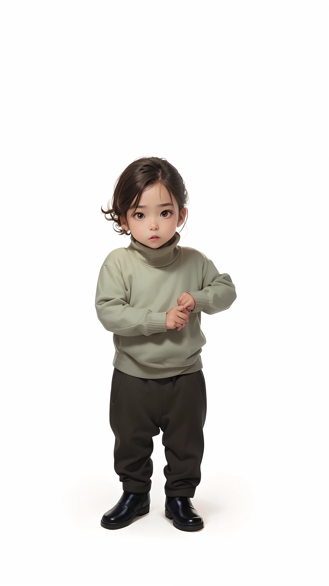 beige sweater, Plain children's sweater, Set of sweater and pants, Children's boots