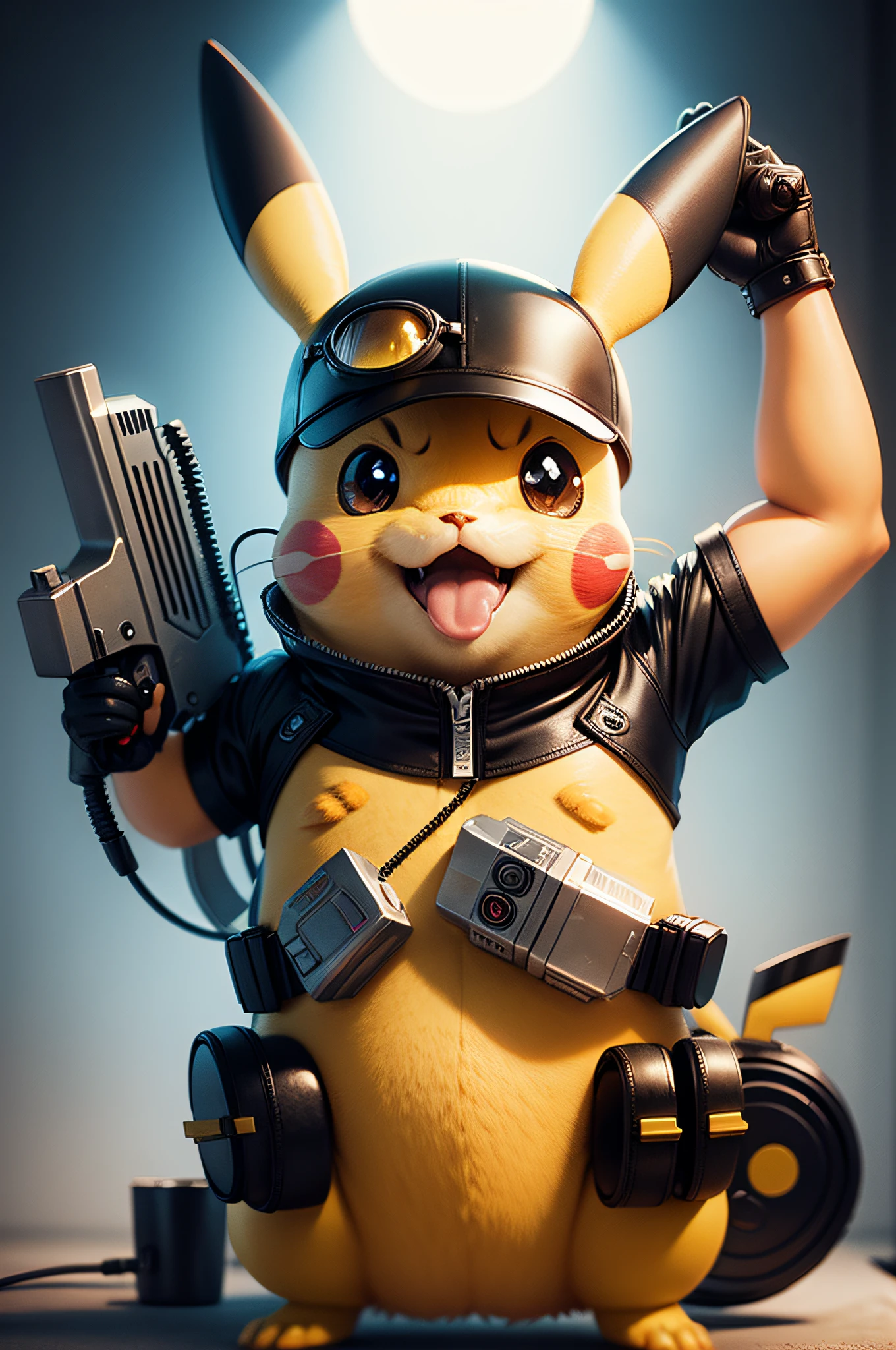 Pikachu as the Terminator, pixar character