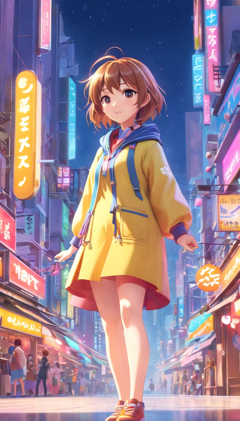 (Full body posing:1.5), (Colorful:1.2), (Highly detailed CG Unity 16k wallpaper:1.1), (Denoising strength: 1.45), (tmasterpiece:1.37), Lori Chibi Style Doll, She must have long curly hair with Christmas tones. Your eyes should be big and bright, 3D toy, Cyberpunk style, Chibi, Simple background, 3Dmodel, Toys, Vivid colors, Street style, High resolution, many details, candy colors, Big shoes, fashion trend, 3D Rendering, IP address, C4D, blender, Pixar, god rays, spark of light, Glowing light, Best Quality, nffsw, awardwinning