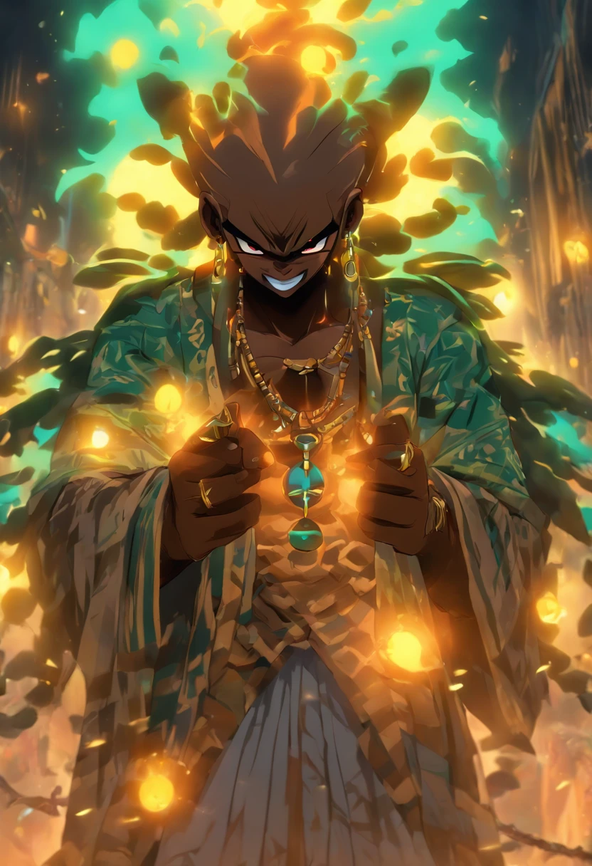 ((GHEDE MASAKA))) best quality, ultra-high resolution, 4K detailed CG, master piece, GHEDE MASAKA,Man,digger,bland clothes,white veil,African clothing, Voodoo mythology, ((Loa Voodoo) ), Image African, aesthetic, Canvas centered, full body