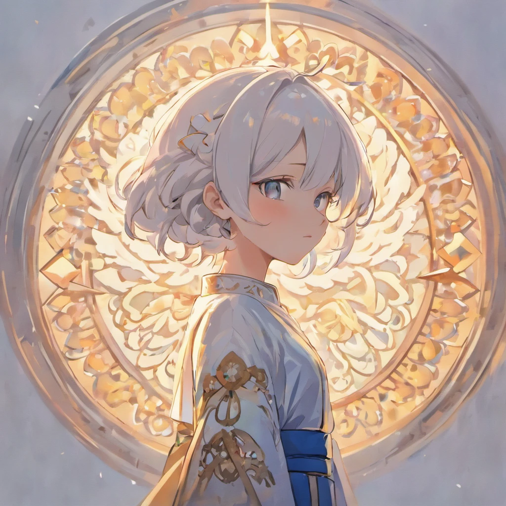(White background:1.4),(Full body silhouette of a girl, Eyes closed, Colorful shorthair, Oriental elements),(Chinese Illustration:1.3,paper art:1.3, Quilted Paper Art:1.2),( Reasonable design, Clear lines, High Sharpness,Best Quality, Very detailed, masutepiece, Movie Light Effects, 4K )