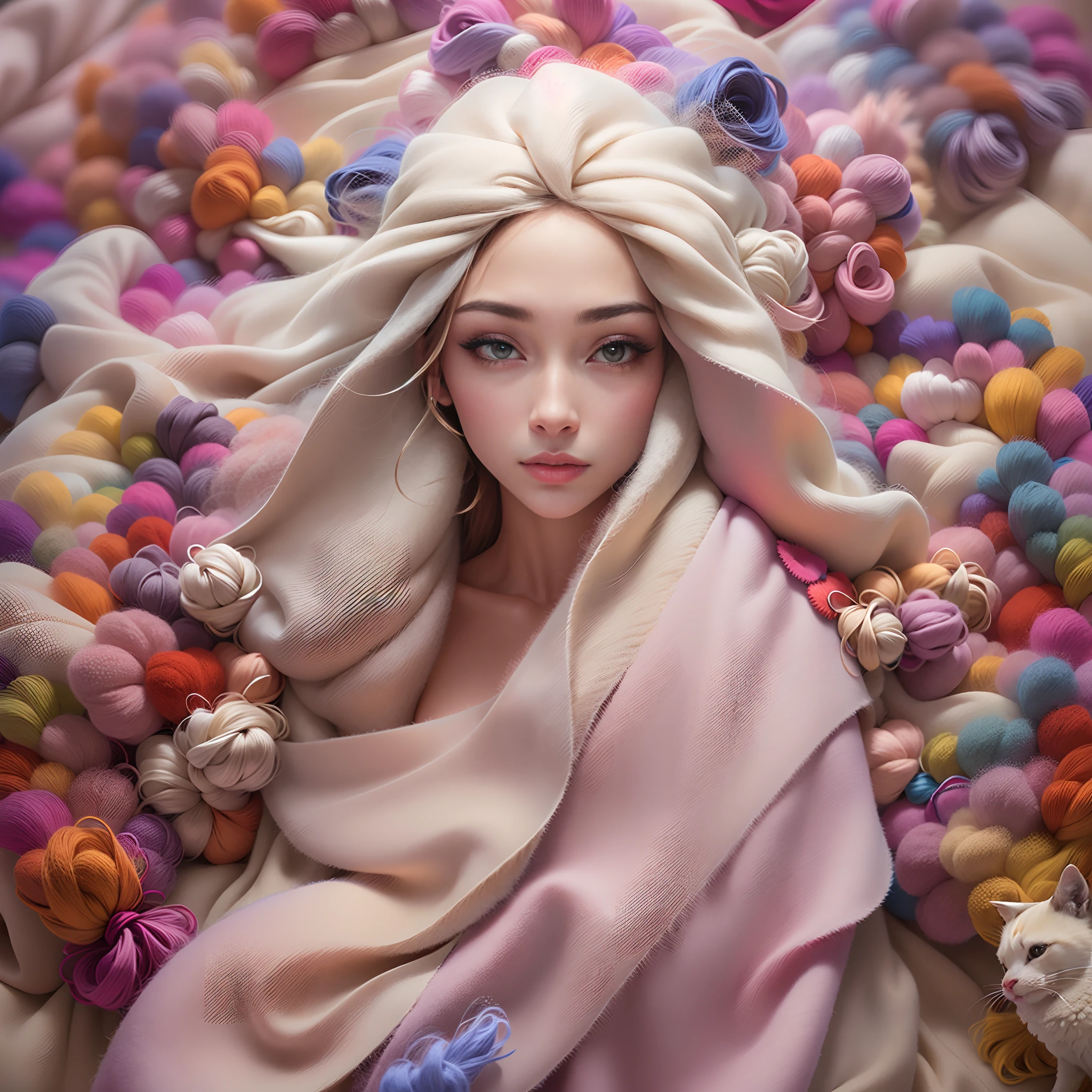 A fine work of art made of cashmere felt,Wrapped in beauty