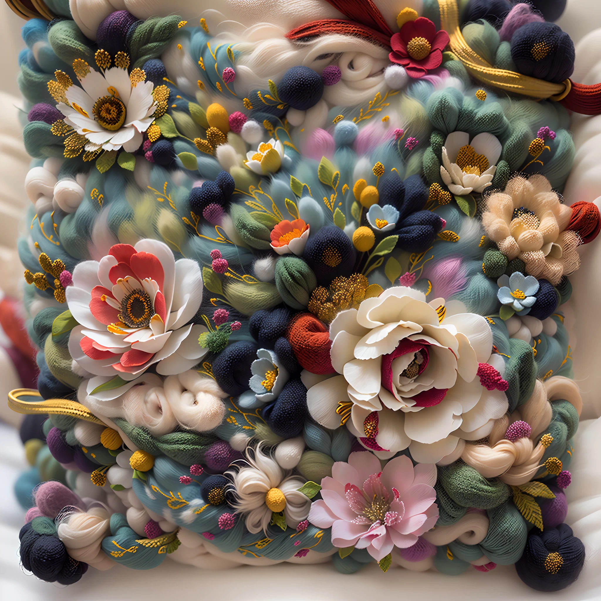 A fine work of art made of cashmere felt,Wrapped in beauty