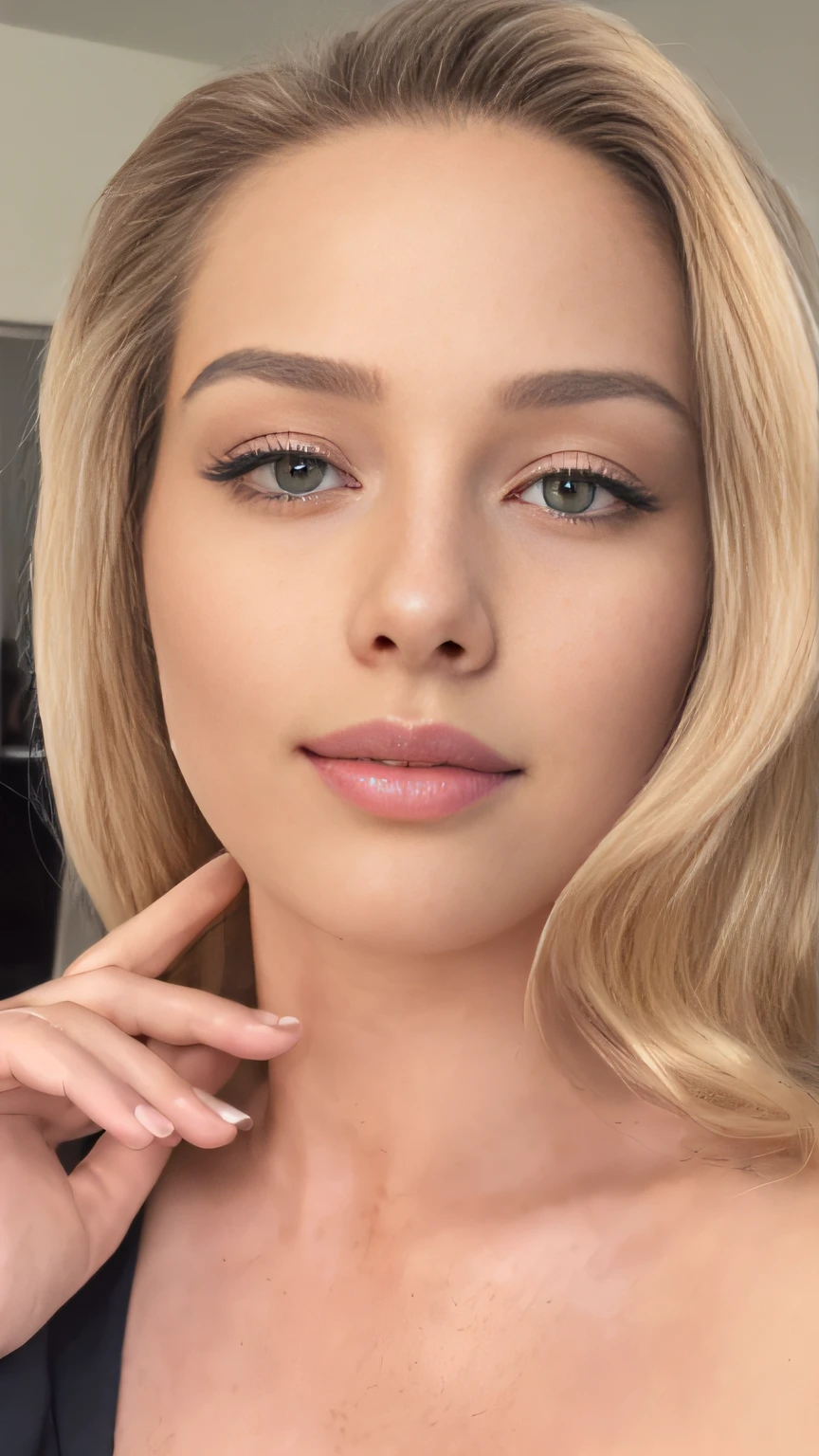 Photo of a 19-year-old korean girl, raw, Beautiful woman, (Extra long wavy blonde hair), ((Portrait)), ((Detailed face:1.2)), ((detailed facial features)), ((finely detailed skin), pale skin, wrapped in a sheet, Bedroom environment, Sitting on the bed, (cold color), moist, moist, Reflectors, (masutepiece) (perfectly proportions)(photo realistic)(Best Quality) (Detailed) photographed in a Canon EOS R5, 500mm Lens, F/28, nffsw, (8K) (Wallpaper) (Cinematic lighting) (Dramatic Lighting) (coco nitido) (Convoluted) Fashion, From above