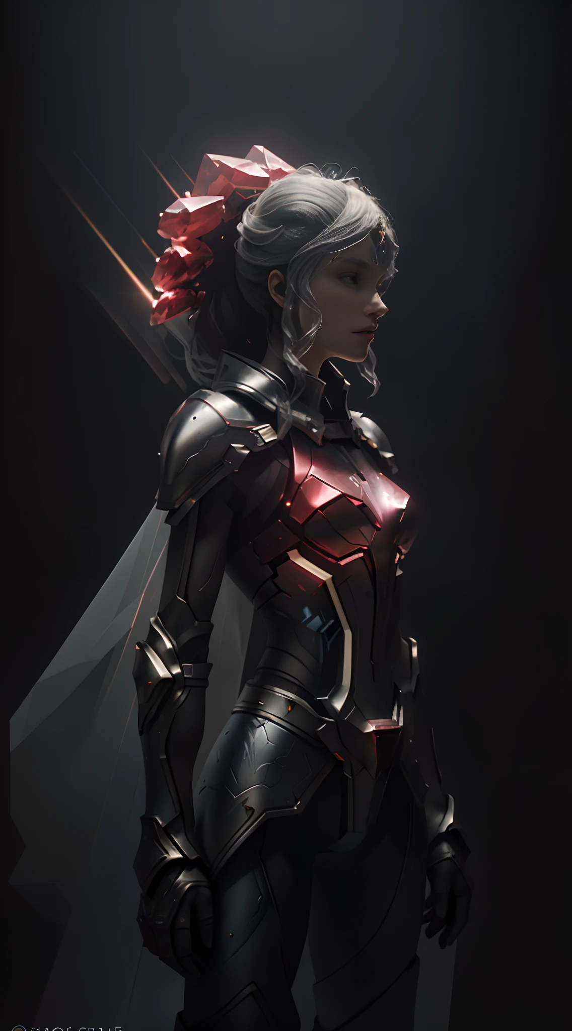 Wold style,Armor Girl,Crystal material(3D rendered armor,refractive index:1.76 - 1.78,albedo:0.03 - 0.05,ambient lights:Between 20 - 50,colours:dark red color, Moderate saturation,The type of light:Ambient Light:1.2,Light source color:aurora borealis,Light source intensity:Between 1 - 2,Light source direction:The position and orientation of the light source is adjusted appropriately according to the shape and material of the item,Number of light sources:2 - 3 light sources
)Crystal exoskeleton,Red cape,beautiful female knight,detailed fantasy art,Red crystal armor,(Red crystal:),(Red 0.5),(Crystal texture:1.5),smooth surfaces,High transparency,High- sharpness,Texture and detail inside the material,Piezoelectric effect,Inverse piezoelectric effect,Optical diffraction,stunning armor,2.5d CGI fantasy artwork, 4 k detail fantasy,high detail, Surrealism, Cubism, Constructivism, chiaroscuro, ray tracing, backlighting, stereogram, cinematic lighting, UHD, retina, masterpiece, ccurate, anatomically correct, highres, best quality, textured skin, HD, 4K