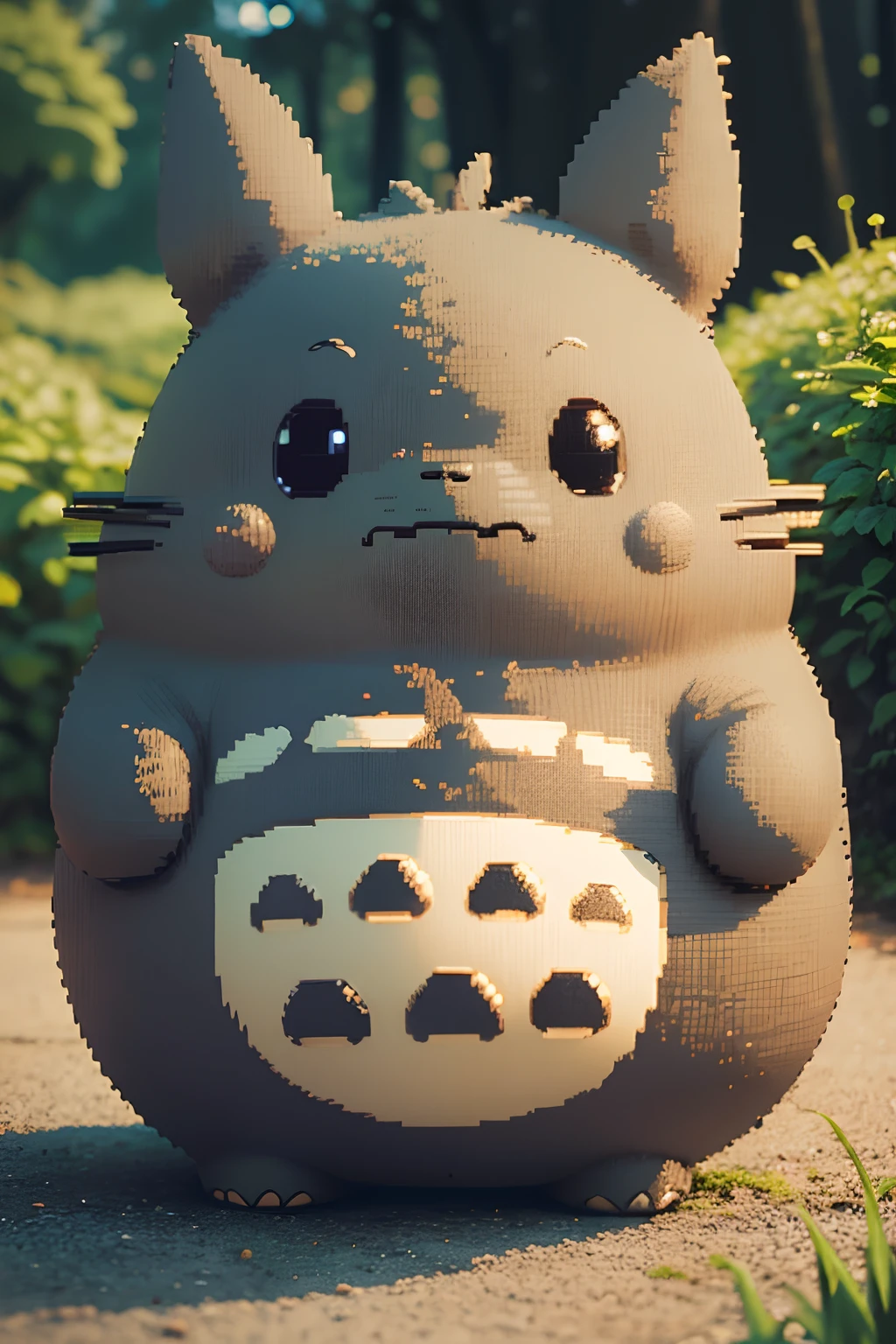 Totoro、Round icon、pixel art