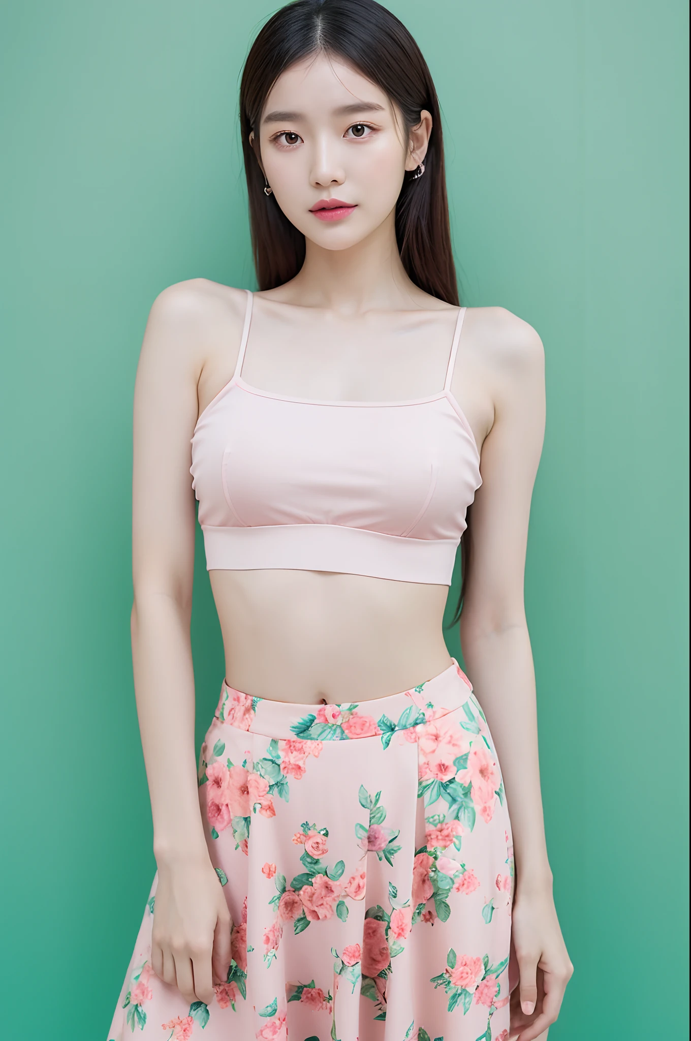 ((top-quality、8K、masterpiece:1.3))、Canon EOS、1girl in、japanes、High school students、A-cup body shape、flat breast、Pretty women:1.3、A-cup、very slender body:2.8、(Longhaire、Super small breasts:1.2)、very flat chest、very slender body、Firm abs、pink bikinis、Nipple sheer:1.2、Urban parks、二重まぶた、fullllbody、A slender、model poses、Inter-strands、Slender figure、Hair in the wind、200mm telephoto lens、Delicate body、