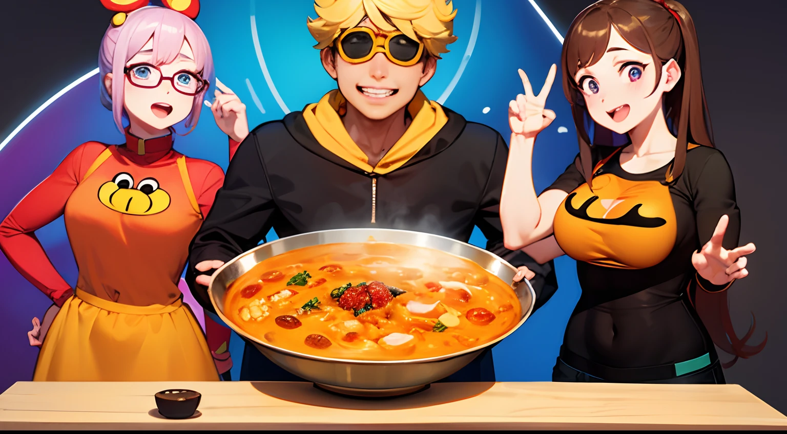 Anpanman, Brettman,Curry Panman,3 people